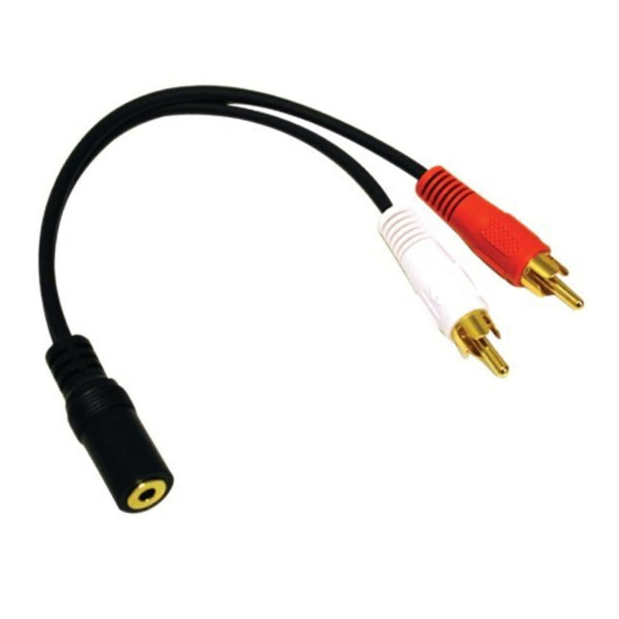 3.5Mm Y-Cable Adapter Connectors Stereo Female to Dual Male Audio Cable for Home Theater
