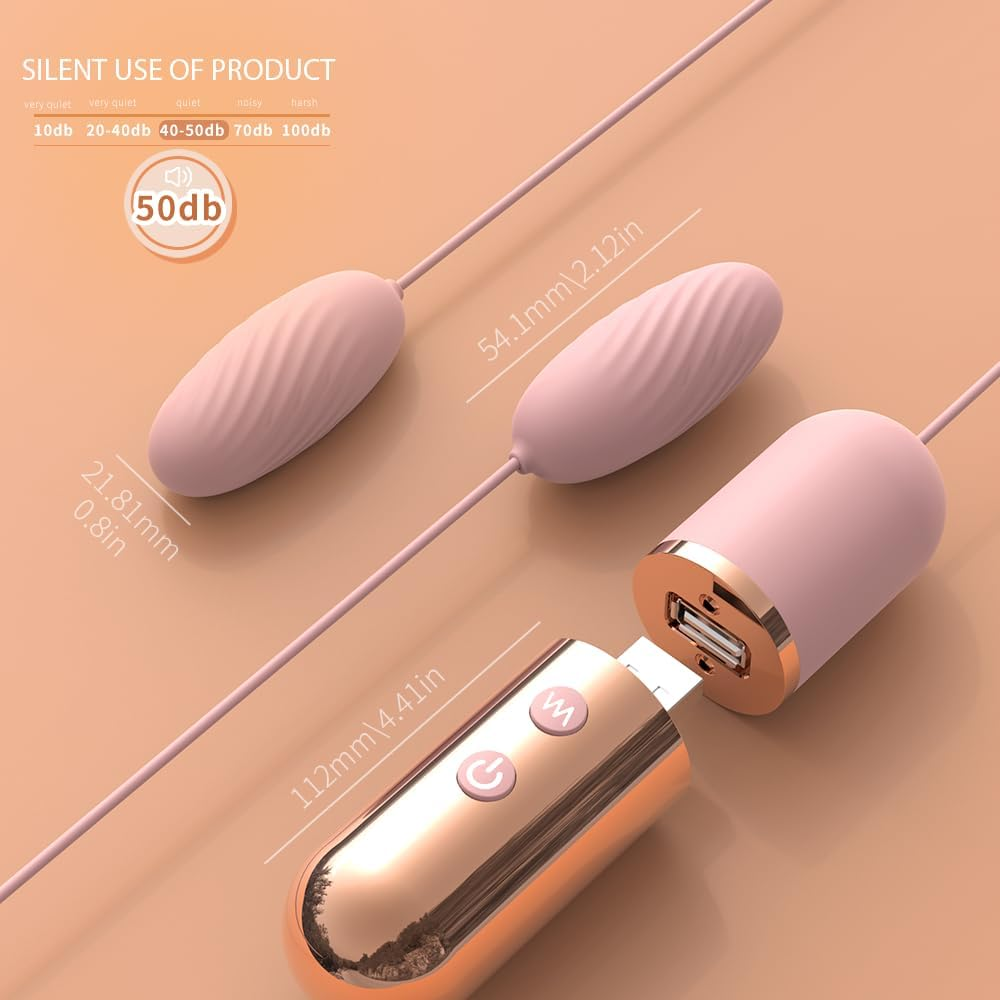 2 Mini Bullet with USB Rechargeable 9 Frequency for Women Toy(Pink) image number 5