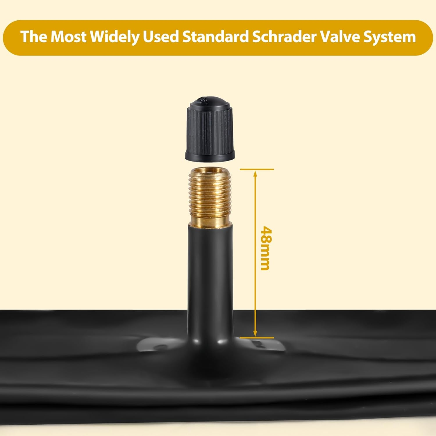 2 Pack 700 X 35-43C Road Bike Tubes, Bicycle Tube Compatible with 700 X 35C/36C/37C/38C/39C/40C/41C/42C/43C Bike Tire, Butyl Rubber Inner Tube with 2 Tire Levers for Road Bike image number 2