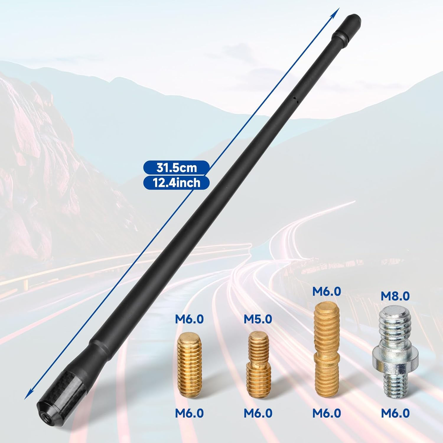 Bingfu Car Roof Mount Antenna 31.5Cm Car Radio FM AM Antenna Replacement for Vehicle SUV Car Audio HD Radio Stereo Tuner Head Unit CD Media Receiver with Strong Radio Signal Reception image number 2