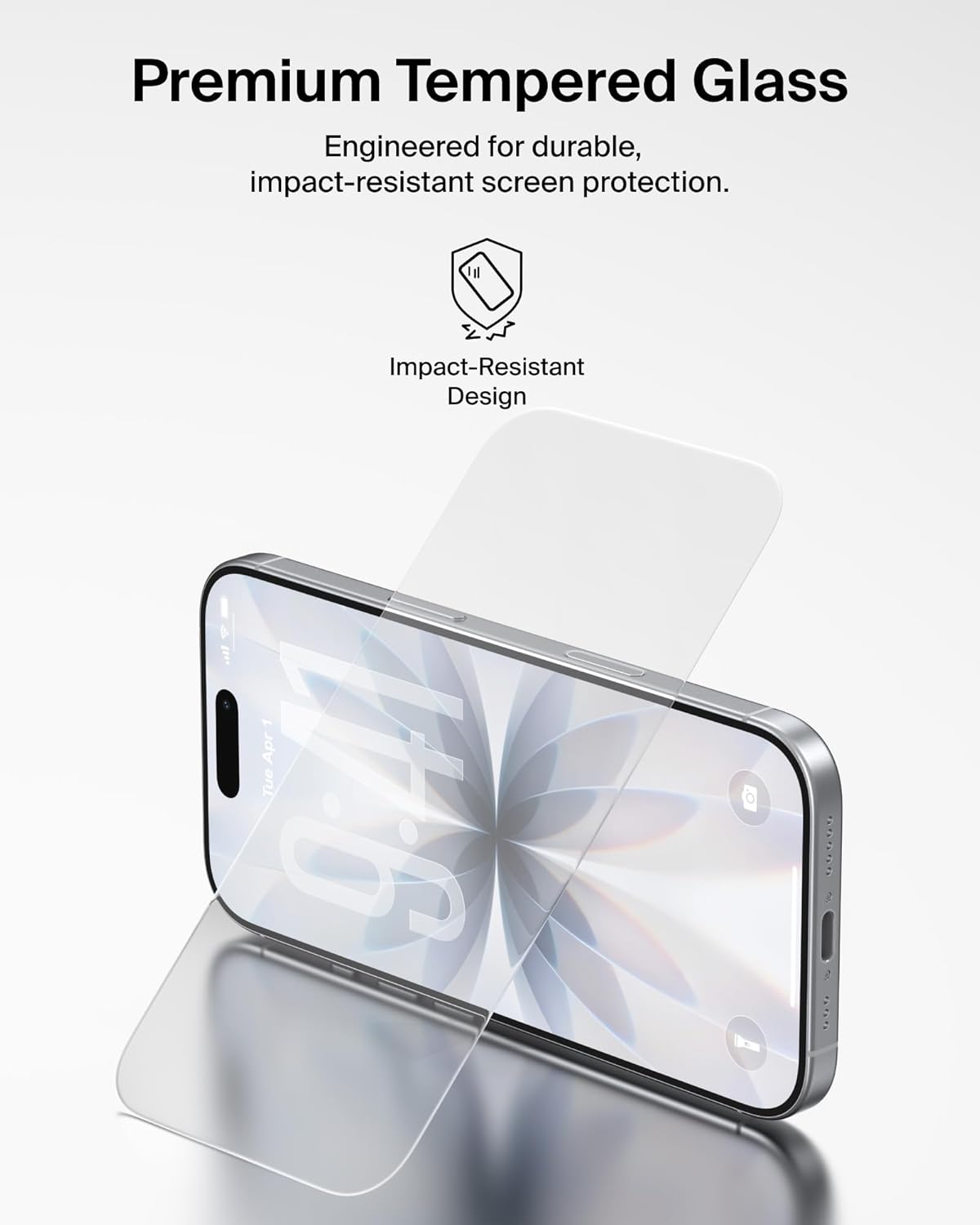 Belkin Screenforce Temperedglass Screen Protector for Iphone 17 Scratch-Resistant Impact Protection W/Included Easy Align Tray for Bubble Free Application image number 6