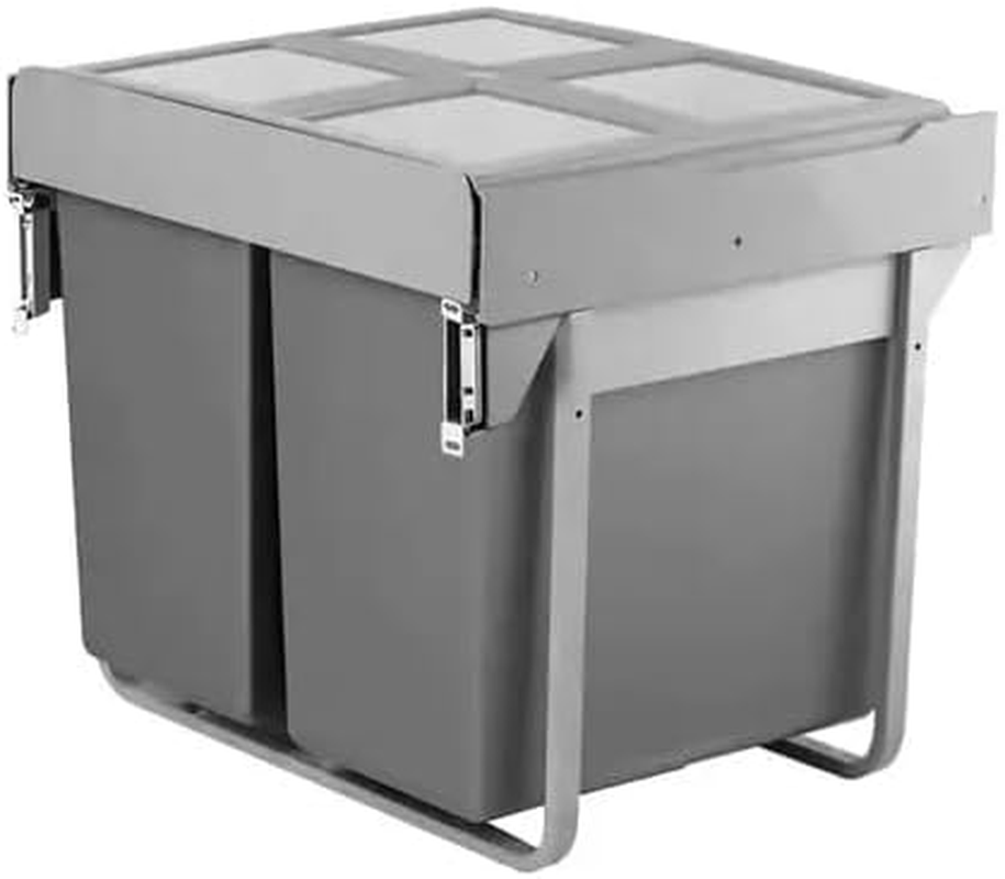Domestique plus 90L Twin Slide Out Concealed Waste Bin with Soft Close - for a 600Mm Cabinet - Bottom Mounted - Includes Optional Door Bracket image number 3