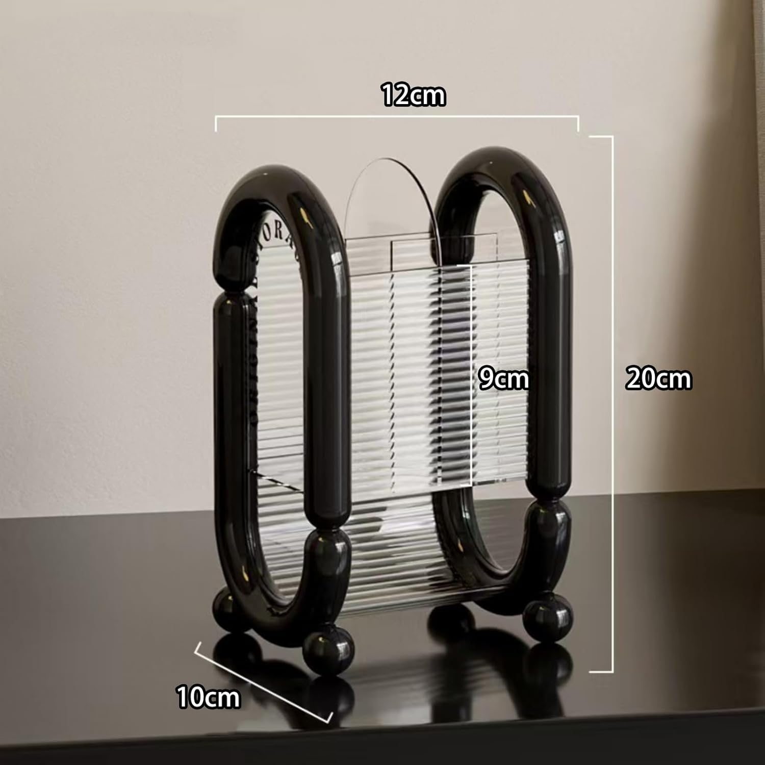 Cozioz Makeup Organizer Brush Holder &ndash; Large Capacity Cosmetics Storage Box for Vanity, Desktop, and Bathroom Countertop &ndash; Makeup Brushes Container (Black) image number 5