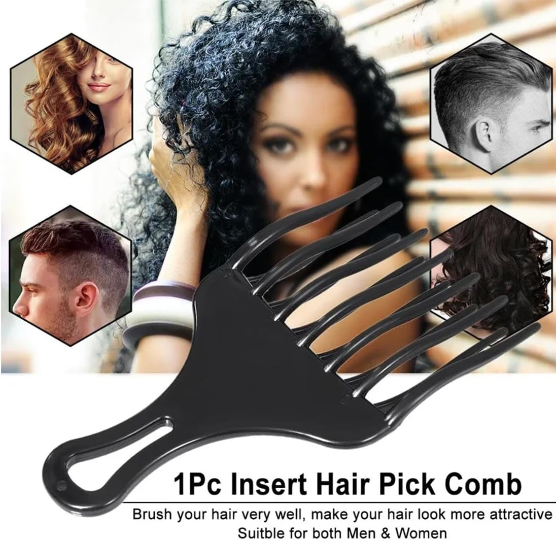 Afro Hair Comb Coarse Coarse Curl Comb with Handle Natural Curls Perm Strands image number 4