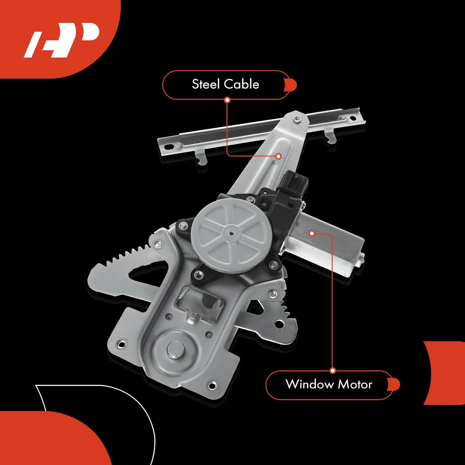 A-Premium Electric Power Window Regulator with Motor Compatible with Mitsubishi Lancer 2008 2009 2010 2011 2012, Rear Left Driver Side, Replace# 5743A065, 5743A108 image number 3