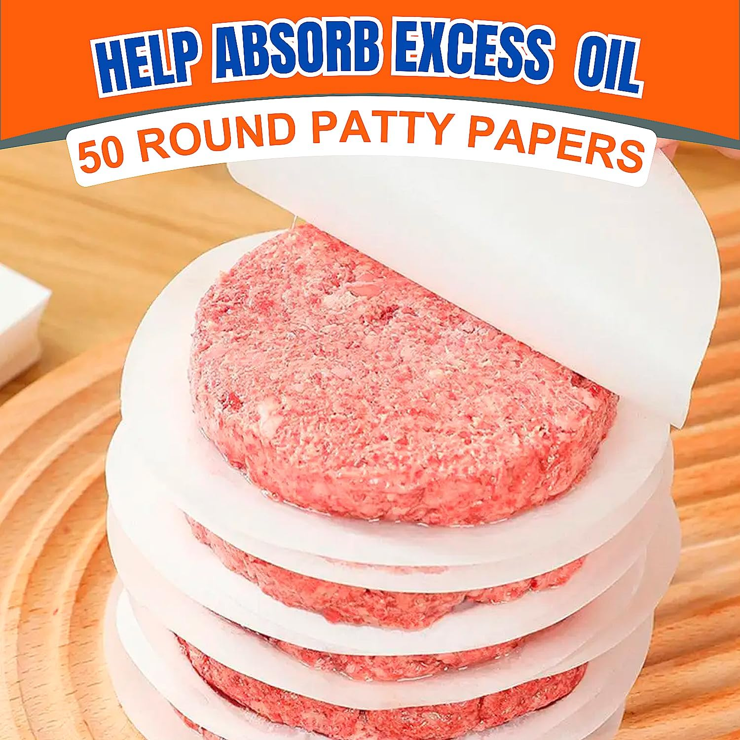 430 Stainless Steel Burger Press Kit with Burger Flipper, Cheese Melting Dome & 50 Wax Discs, Burger Smasher with Smash Burger Press, Protein Press, BBQ Smash Burger Kit for Burger (4Pcs) image number 2