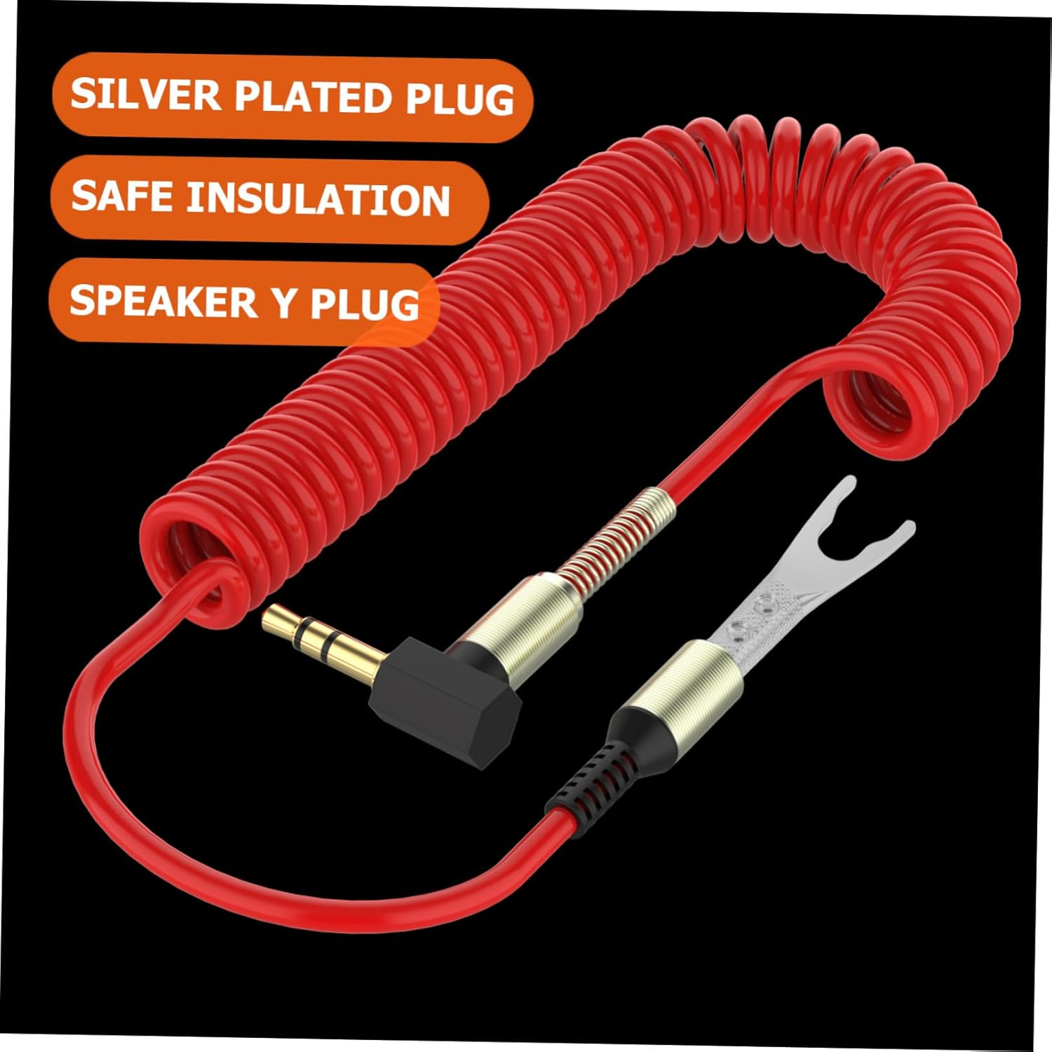 UTHCLO Silver-Plated Audio Cable Plug Adapter Y-Shape Banana Speaker Wire Connector for Home Audio Systems Compatible with Amplifiers and Speakers