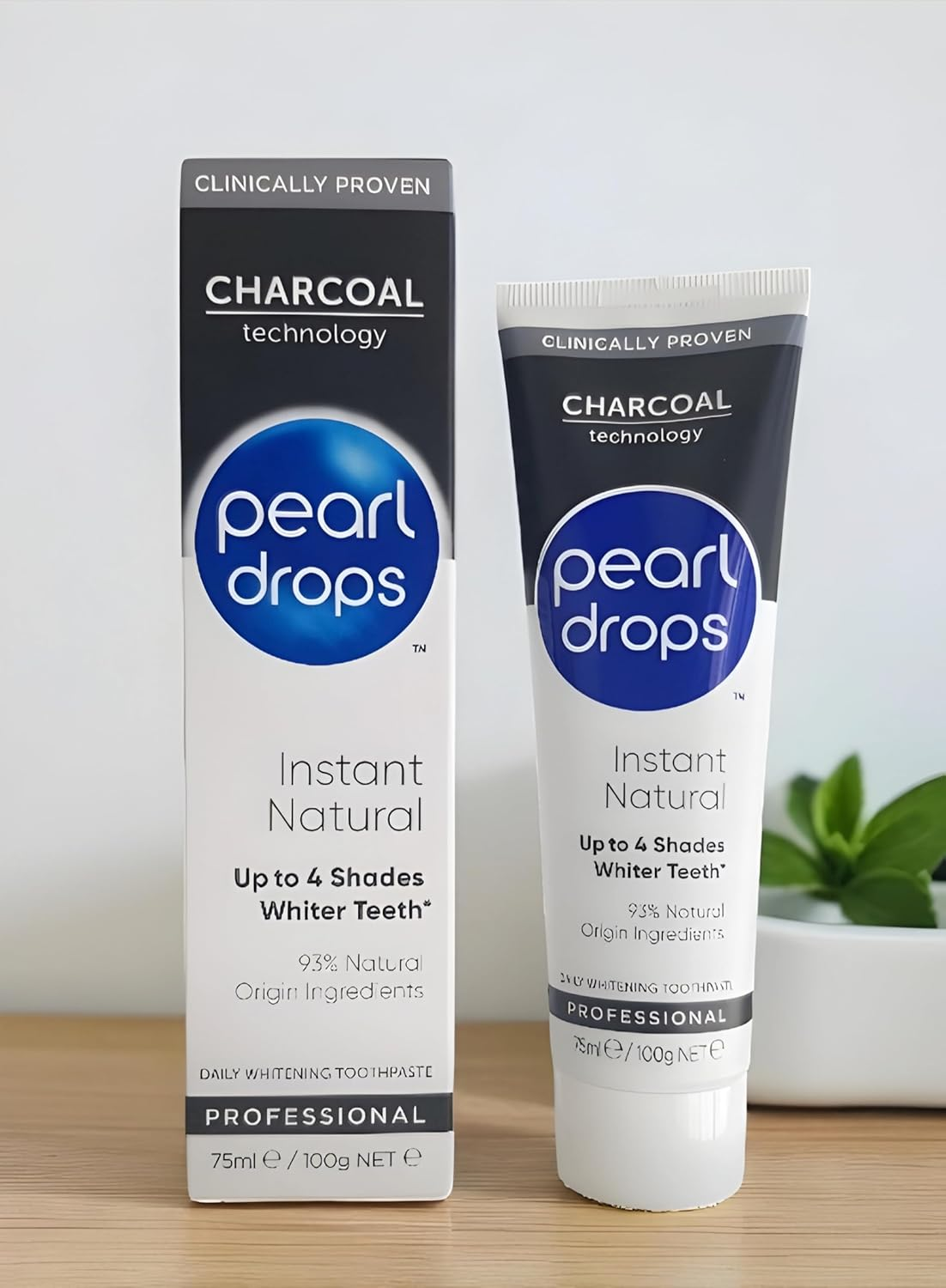Pearl Drops Instant Natural White Charcoal Whitening Toothpaste, 100G image number 6