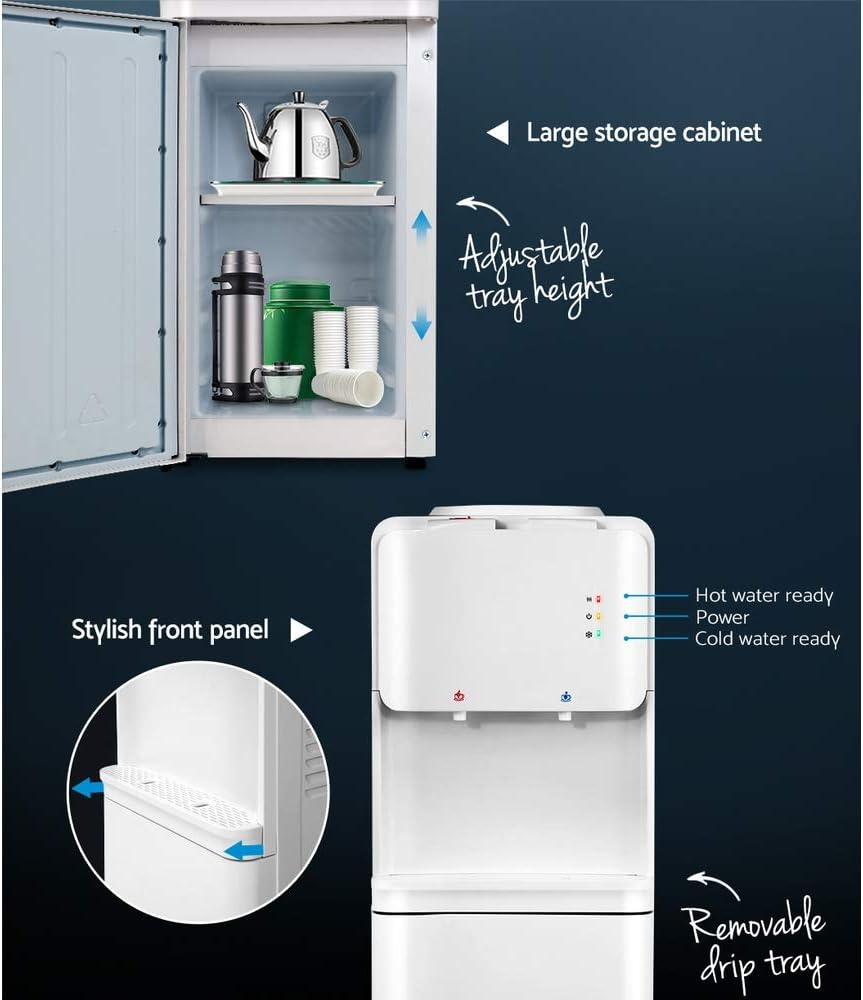 Water Cooler Dispenser Stand White Home Office Kitchen Beverage Appliance
