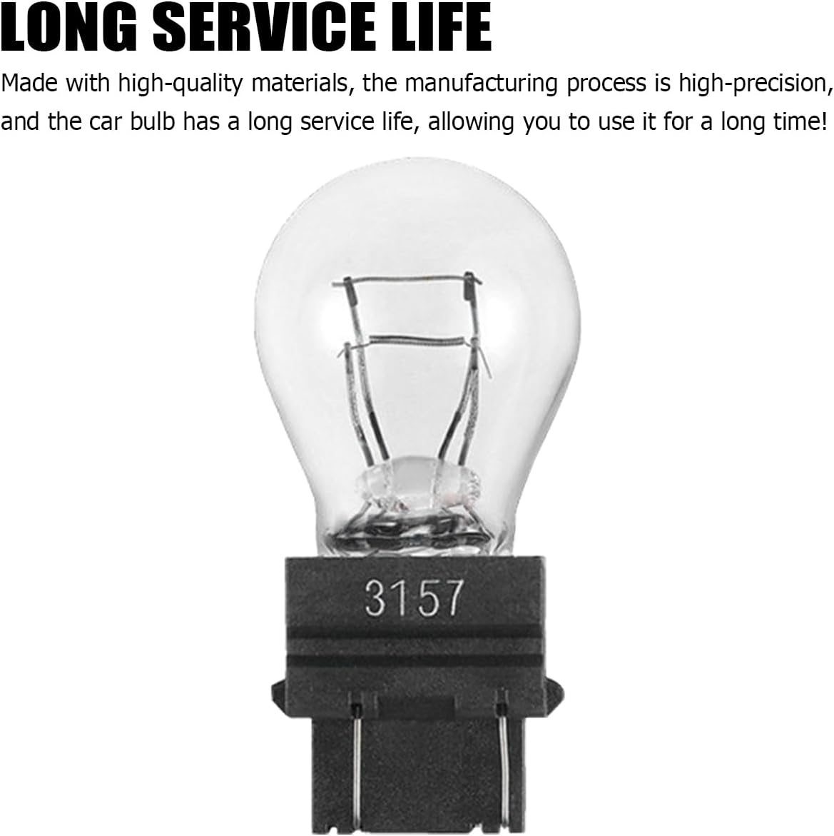 Osilly 10PCS Car 3157 Nature Light Bulb, 3157NB 12V Mini Automotive Brake Light Turn Miniature Taillight Turn Signal Light, Vehicle Exterior Decor Universal for SUV, Truck, RV and More