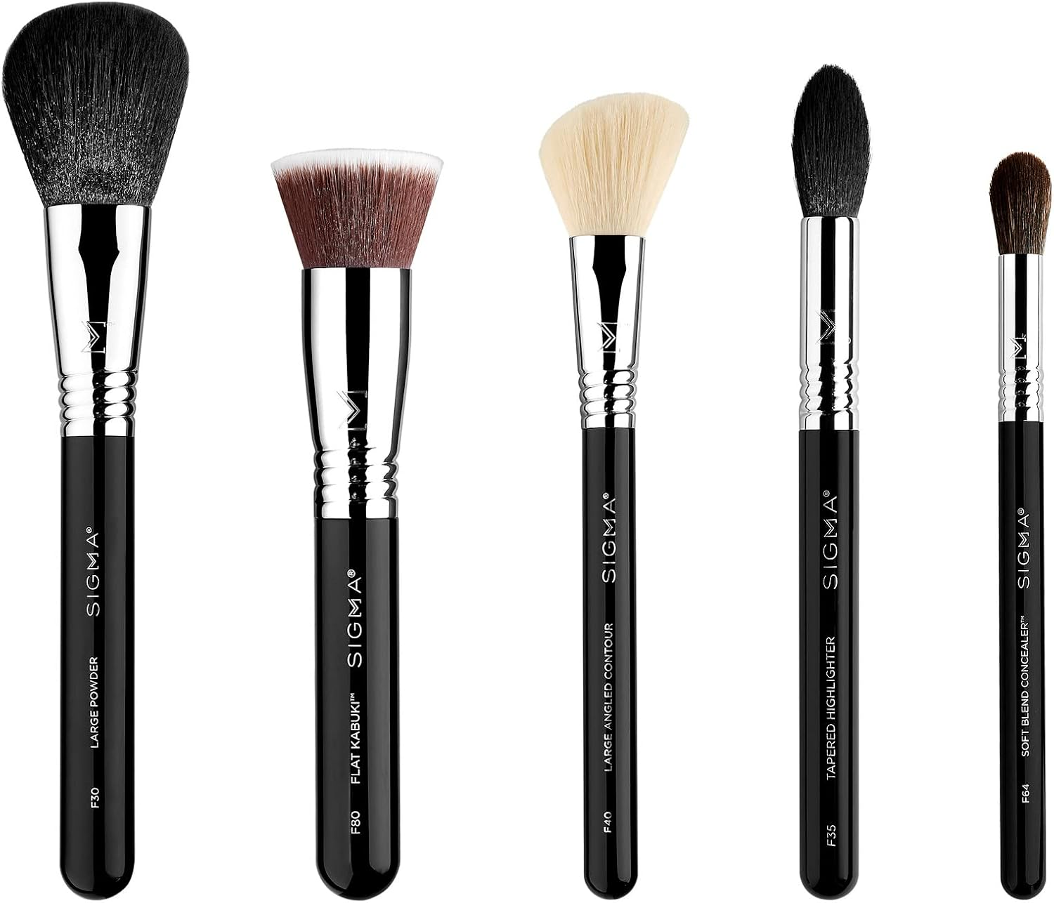 SIGMA Beauty Most Wanted Brush Set for Women 5 Pc Set Brush
