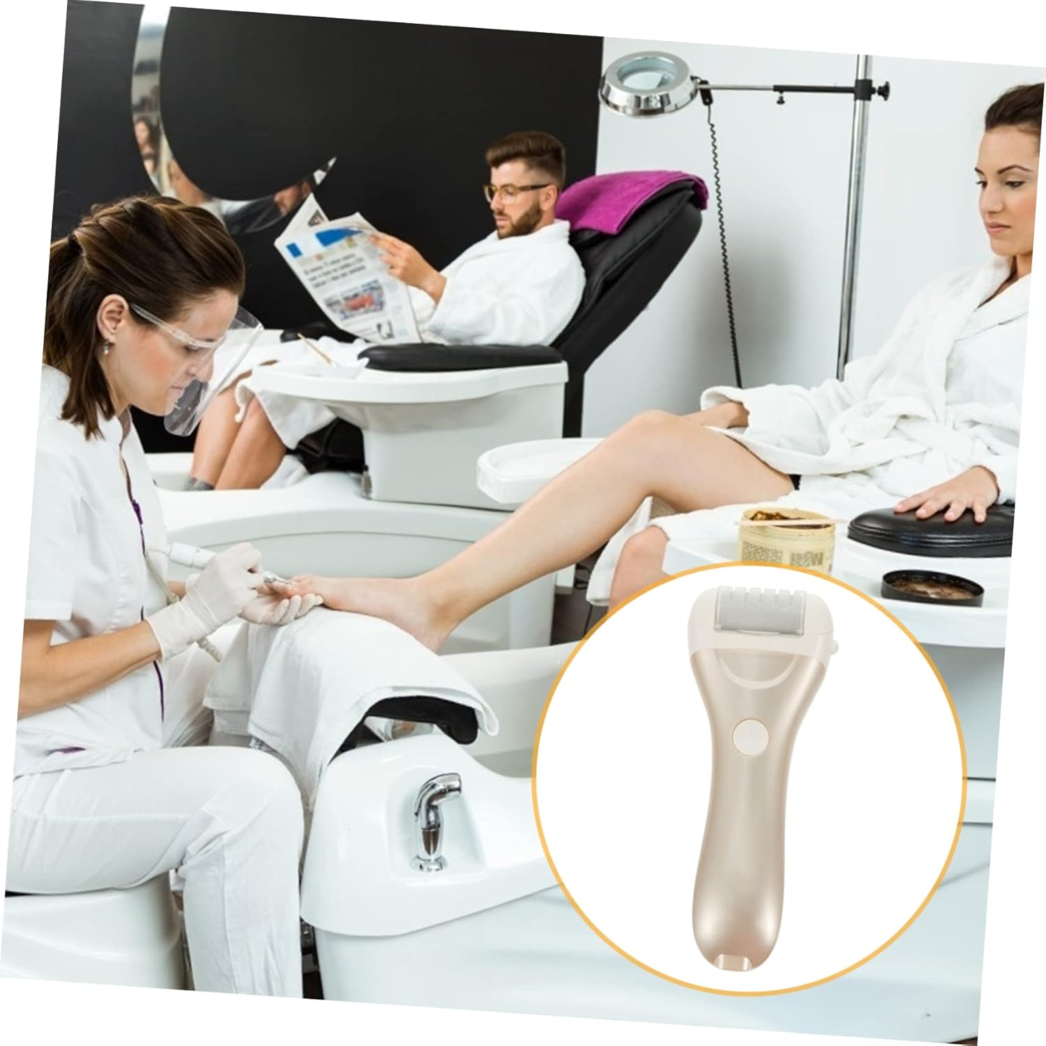 Baluue Electric Foot Grinder Nail Machine Professional Callus Remover Pedicure Tool Random Color image number 5