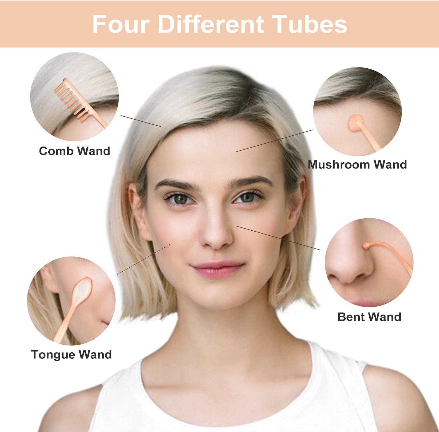 High Frequency Facial Machine - High Frequency Facial Wand, Device for Skin Care image number 2