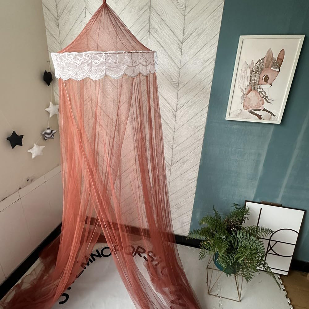 MTSDM Bed Canopy and Stick Hook, Mosquito Net for Bed Canopy, Four Corner Post Curtains Bed Canopy Elegant Mosquito Net Set, Screen Netting Canopy Curtains, Bedding Mosquito Net Canopy Bites Protect image number 5