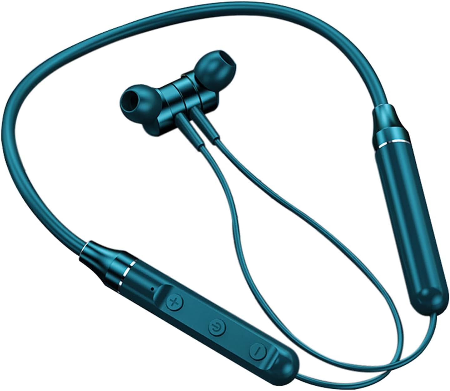 Wireless Headset Neckband BT5.1 Sports Neckband Earbuds In-Ear Deaign Ultra-Light Weight Noise Canceling Hifi Sound Quality Long Usage Time Earphones with Mic Button Control, for Sports Office Green