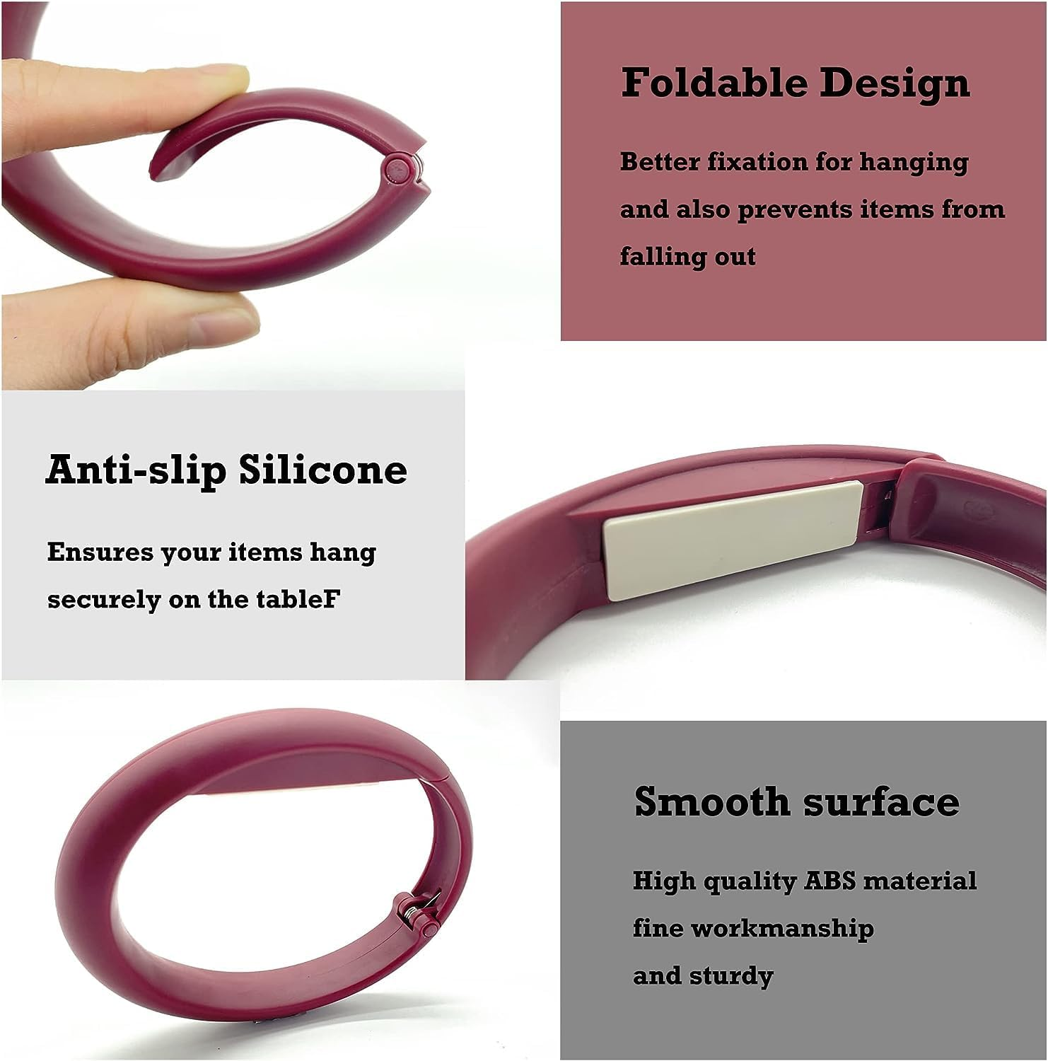 Pack of 3 Handbag Holder Bag Holder for Table, Portable Table Bag Holder, Foldable Handbag Hook for Tables Folding Purse Hooks for Women from Caf&eacute;s Restaurants image number 1