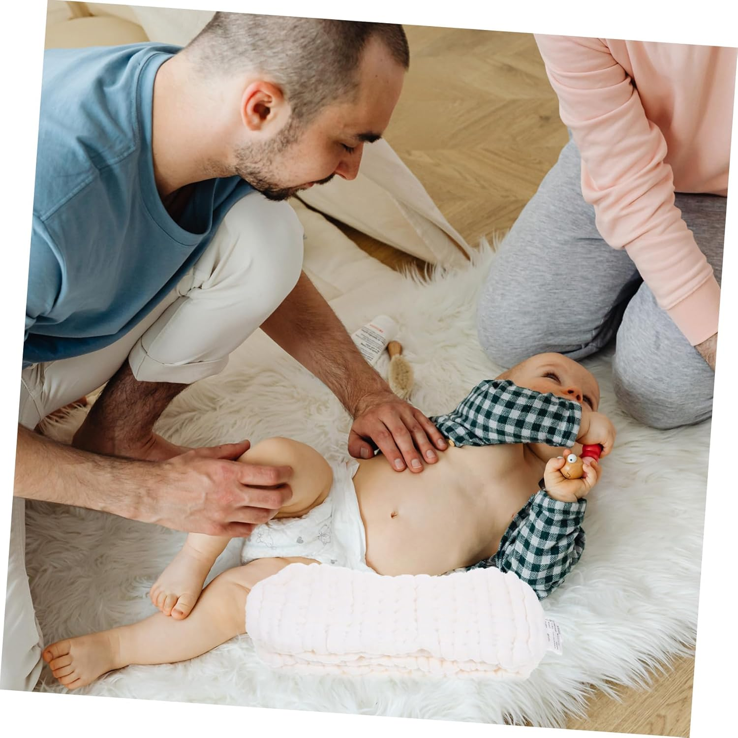 Reusable Diaper Liners for Newborns 12-Layer Soft Cotton Liners for Baby Cloth Diapers image number 6