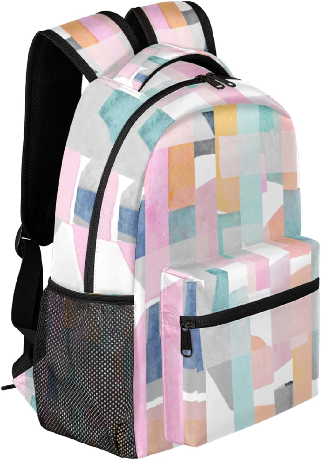 Tropicallife Abstract Watercolor Pattern Backpack Lightweight Waterproof Rucksackmodern Style Stylish Backpack for Man Women image number 2