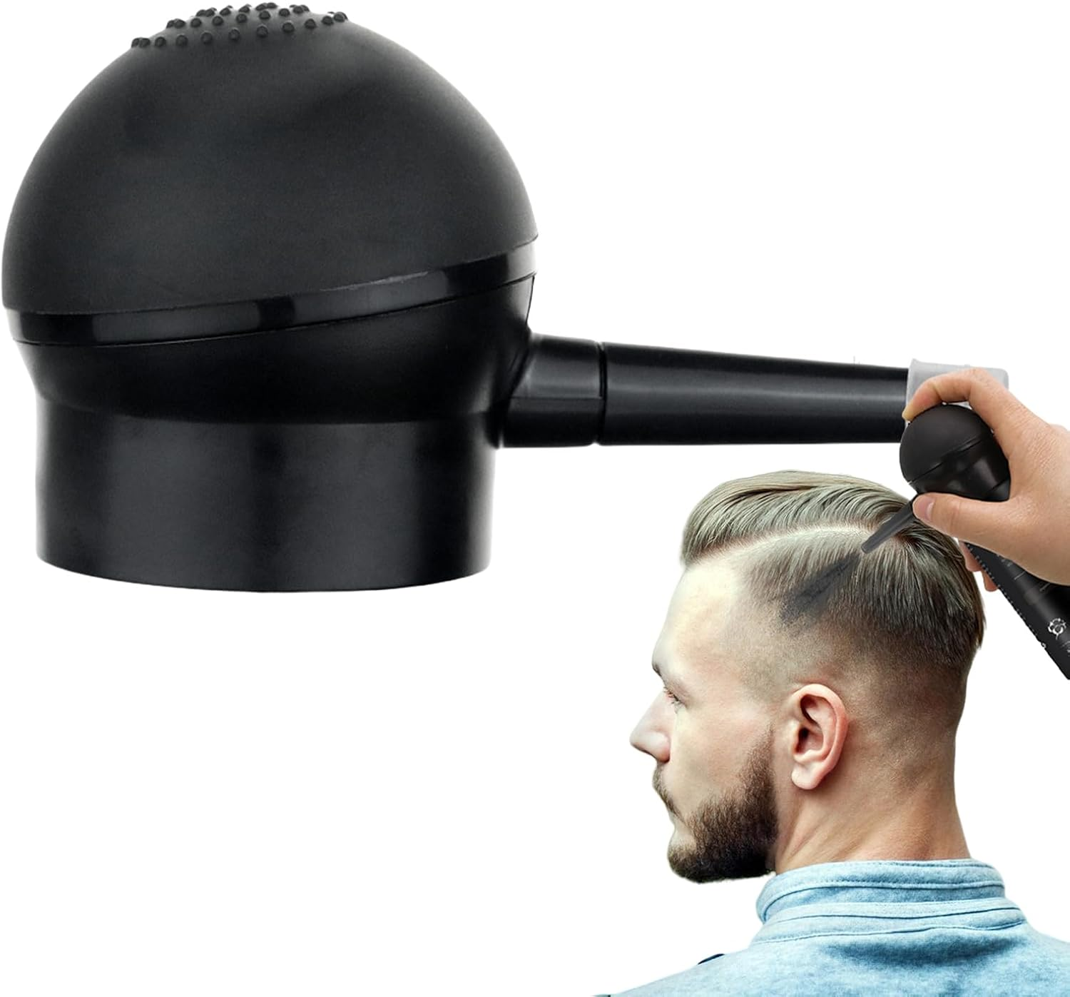 Hair Fiber Applicator, Thinning Hair Concealer Applicator, Portable Hairline Filling Fiber Pump Nozzle, Precision Application, Portable & Lightweight, 4Cm, for Filling in Hairlines and Part Lines image number 5