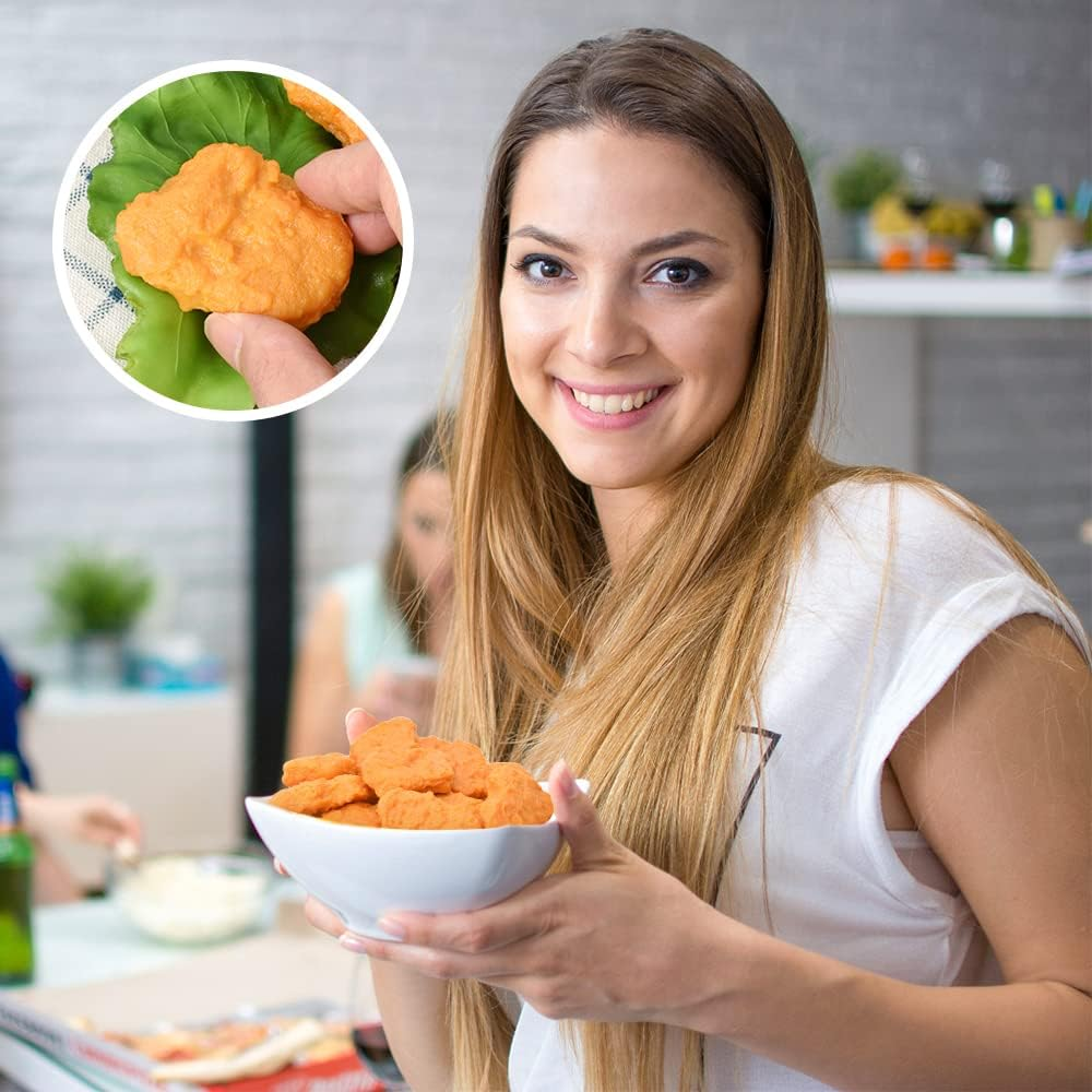 Luckforest Artificial Chicken Nuggets, 10Pcs Fake Fried Chicken Model Lifelike Food Meat for Home Kitchen Decor Food Model Market Display Props image number 5