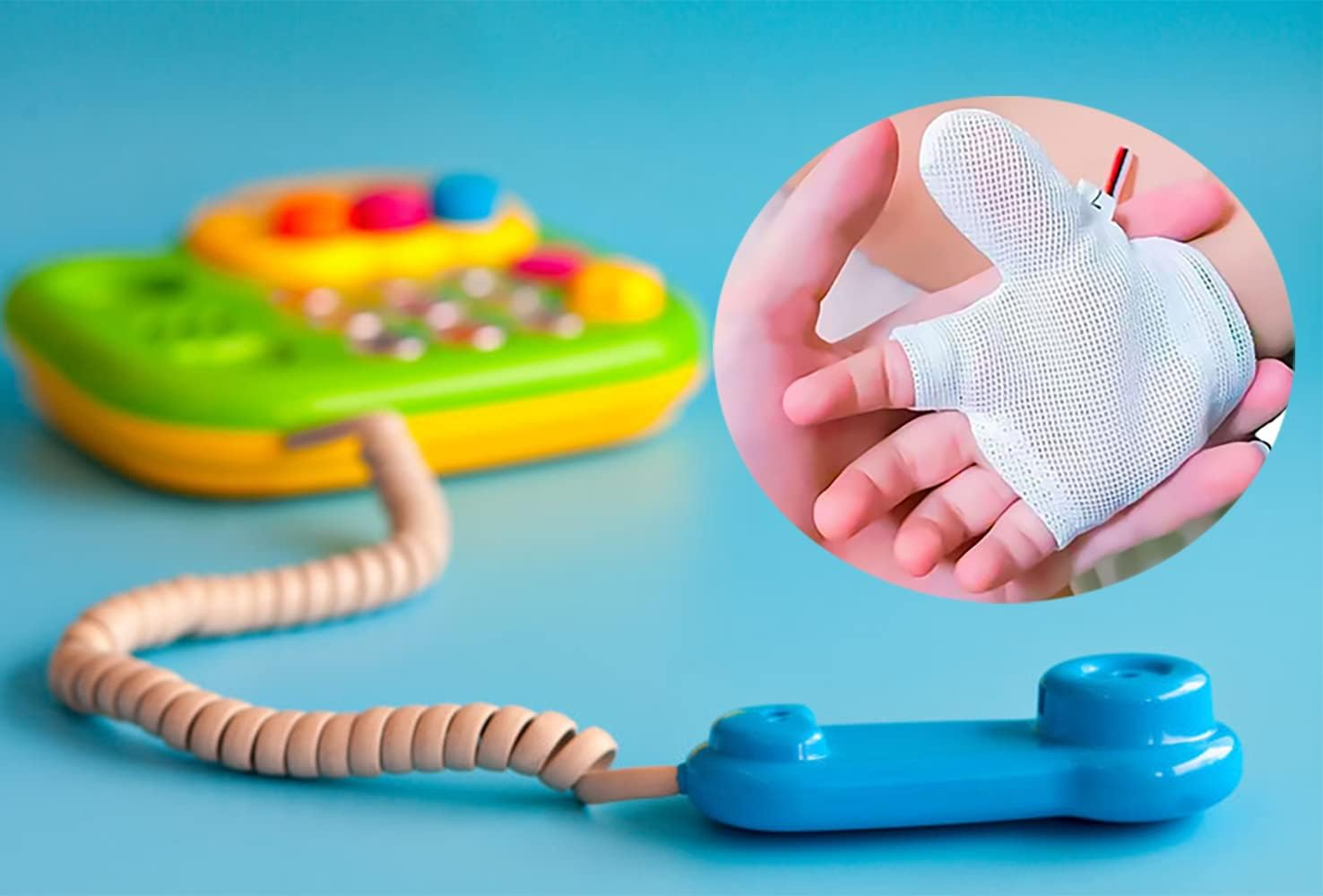 Cloverhome Thumb Sucking Stop for Kids Baby Thumb Sucking Guard Gloves Finger Sucking Stop Guard anti Thumb Sucking Gloves(L) - L image number 6