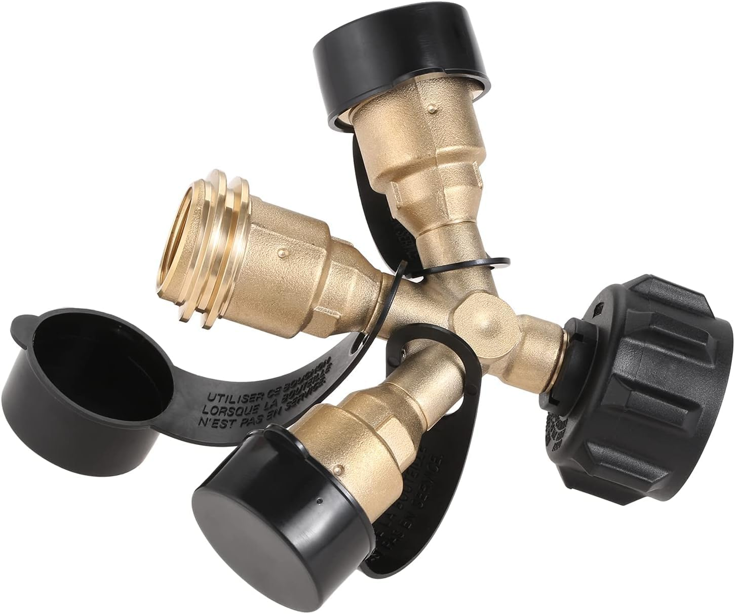 Mtsooning Propone Splitter, Propane Tank 3 Y Splitter Adapter, 3 Way Propone Gas Splitter for Camping Stoves, BBQ Grills, RV Camper image number 5