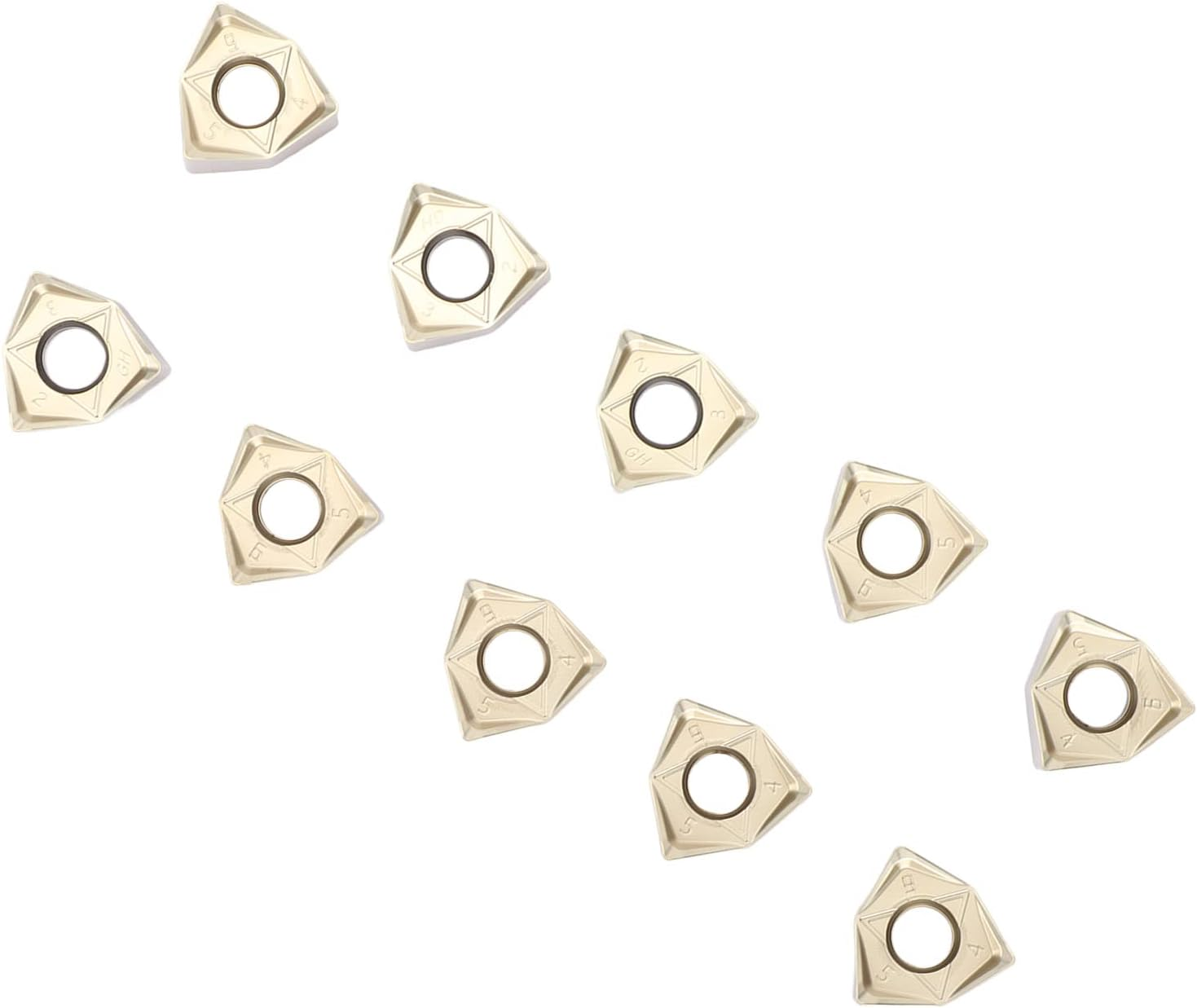 10 Pcs Indexable Carbide Inserts Silver Coated Lathe Turning Blades Wear High Precise Insert Cutter image number 4