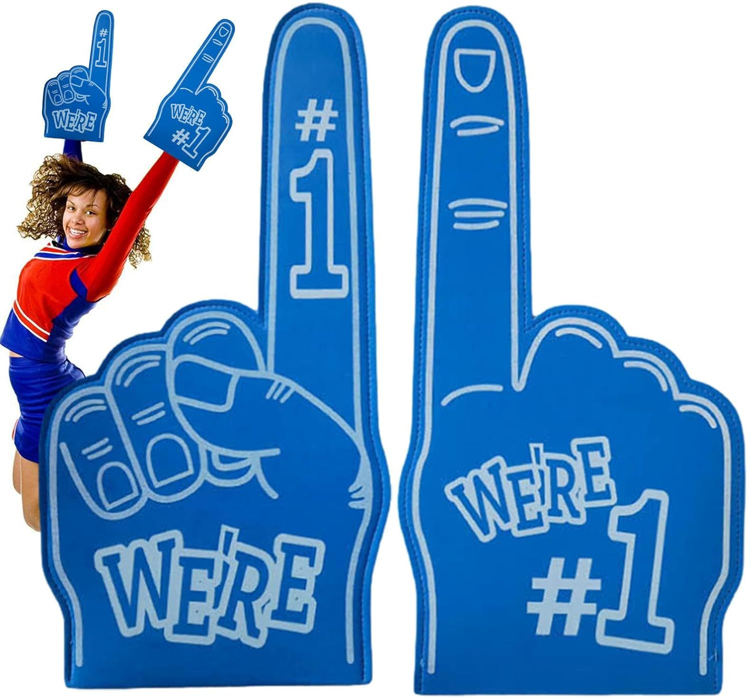 Giant Foam Finger, Gladiators Foam Finger, Cheerleading Foam Hands, Large Foam Hand Number 1 for Games, Stadium, Events, Cheerleading Cheering