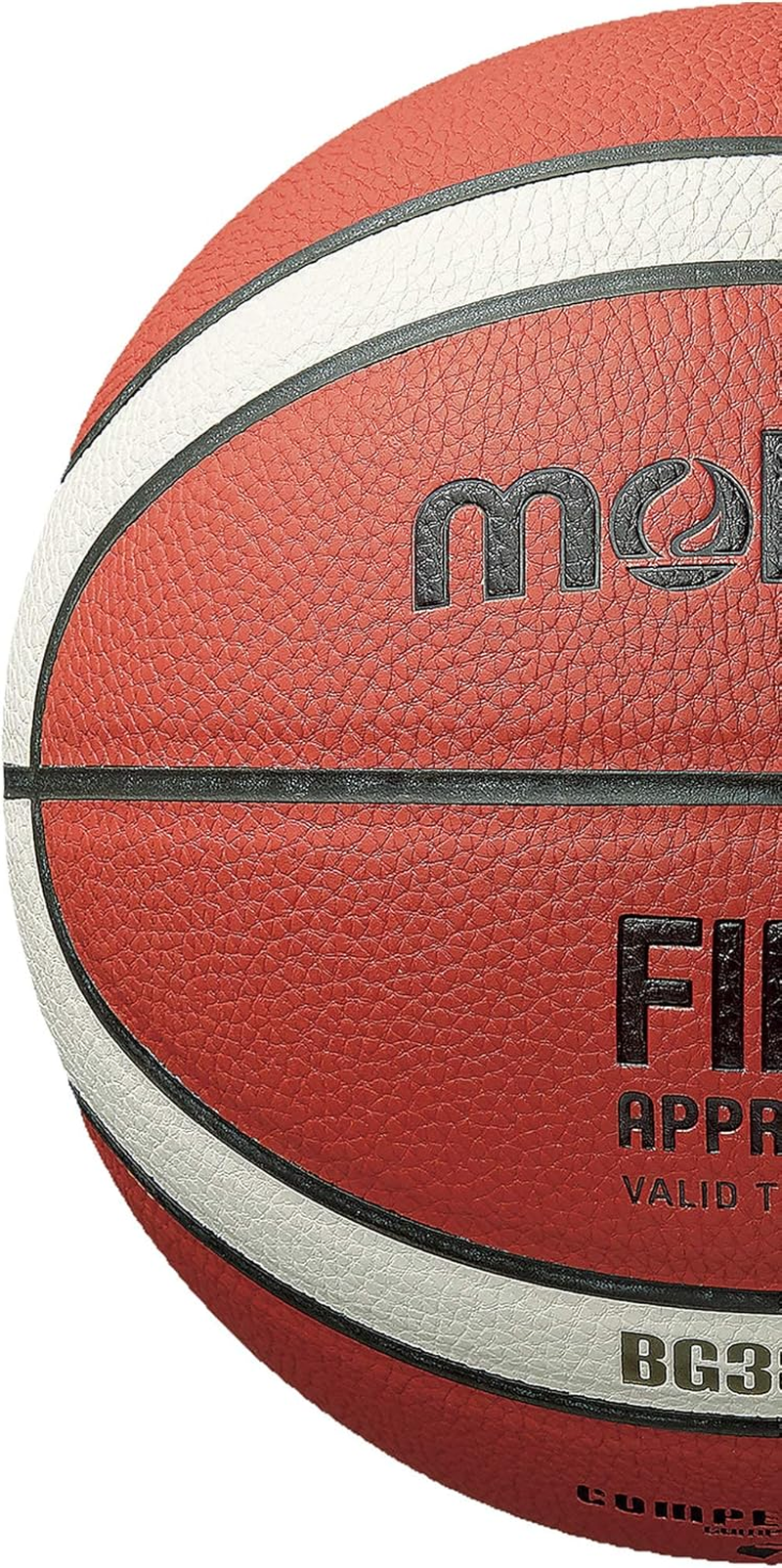 Molten FIBA Approved Basketball, 7 Inches, 12 Panel, 2-Tone Design, Orange/Cream, 1 Pack image number 1