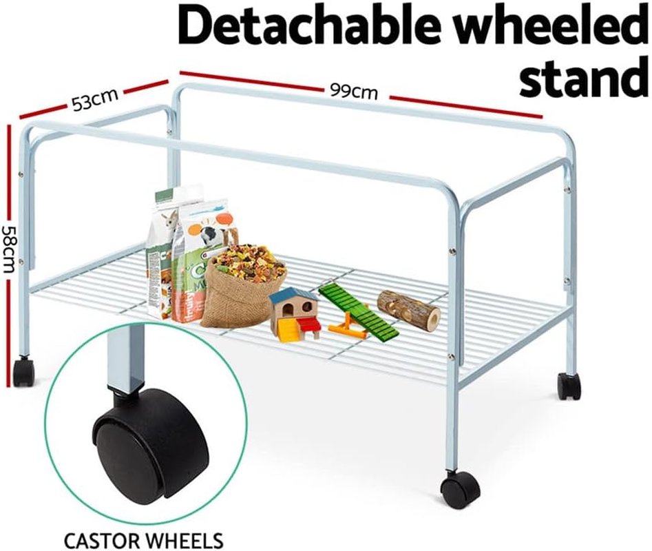 Rabbit Cage Hutch 106Cm Indoor Enclosure Carrier Pet Home Small Animal House image number 5