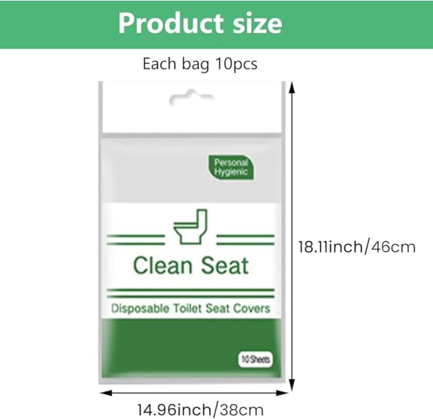 RODISHOMM 50 PCS Disposable Toilet Seat Covers, Flushable & Biodegradable, Universal Fit for Travel & Public Restrooms, Safe & Hygienic Material, Easy to Carry image number 3