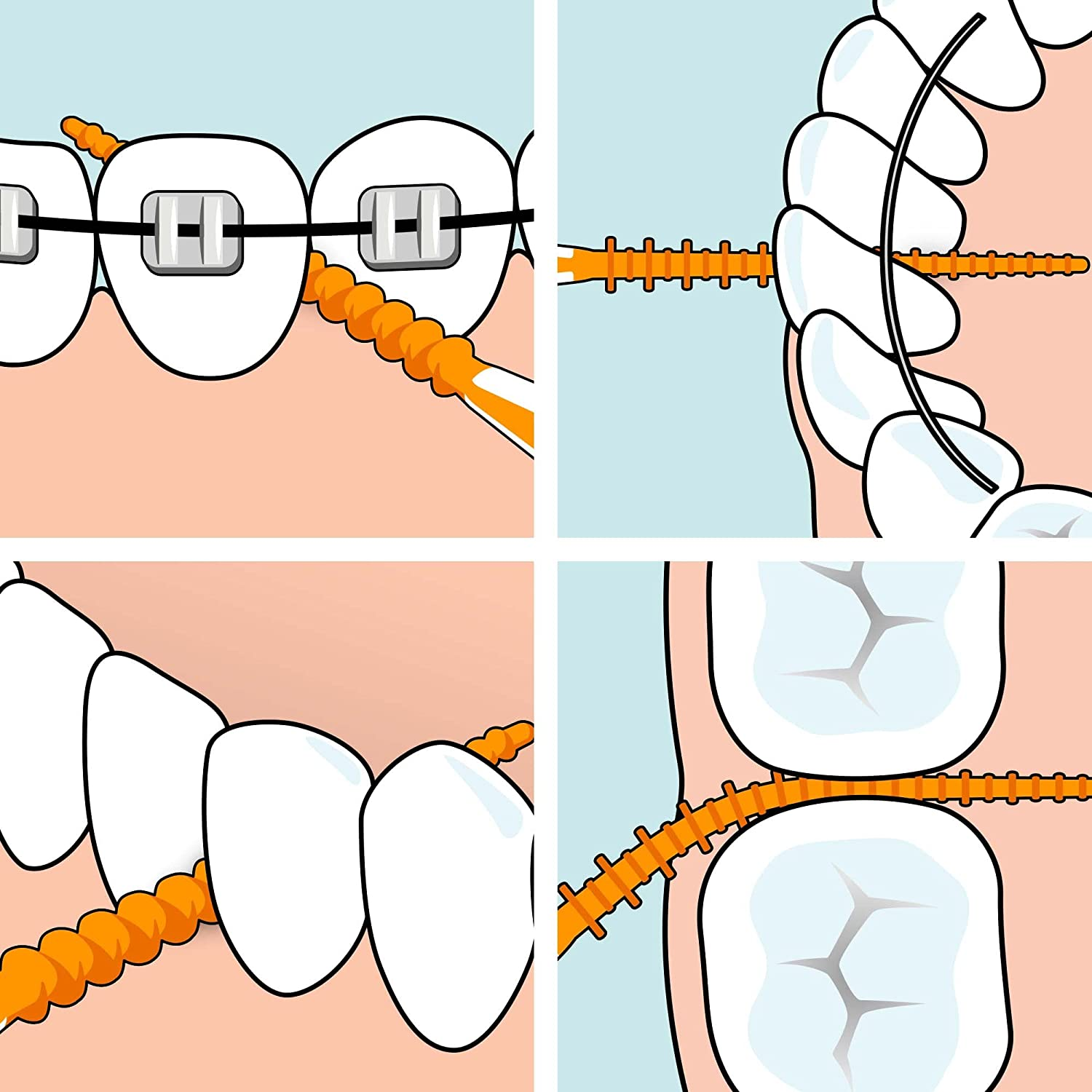 Tepe Easypick Toothpicks, Blue, ISO M-L, 36Pcs, Plaque Remover, Efficient Clean between the Teeth, Durable Dental Picks for Small Gaps, Comes with Travel Case image number 6