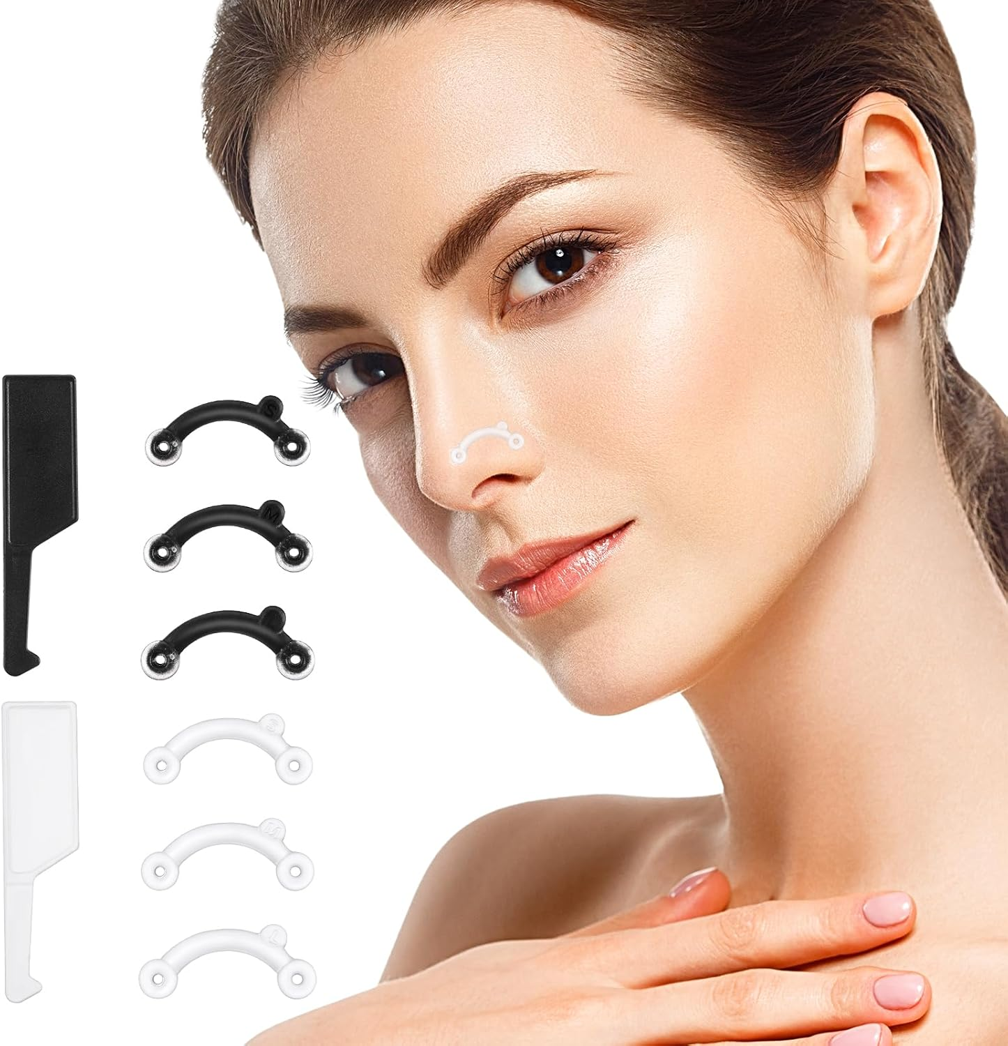 6 Pairs Nose Lifter, Nose Shaper, Noses Job Insert for Rhinoplasty Shaping, Noses Lifting Clips No Pain Invisible Shaper Tool Straightening Beauty Kit Women Men, 3 Size image number 5
