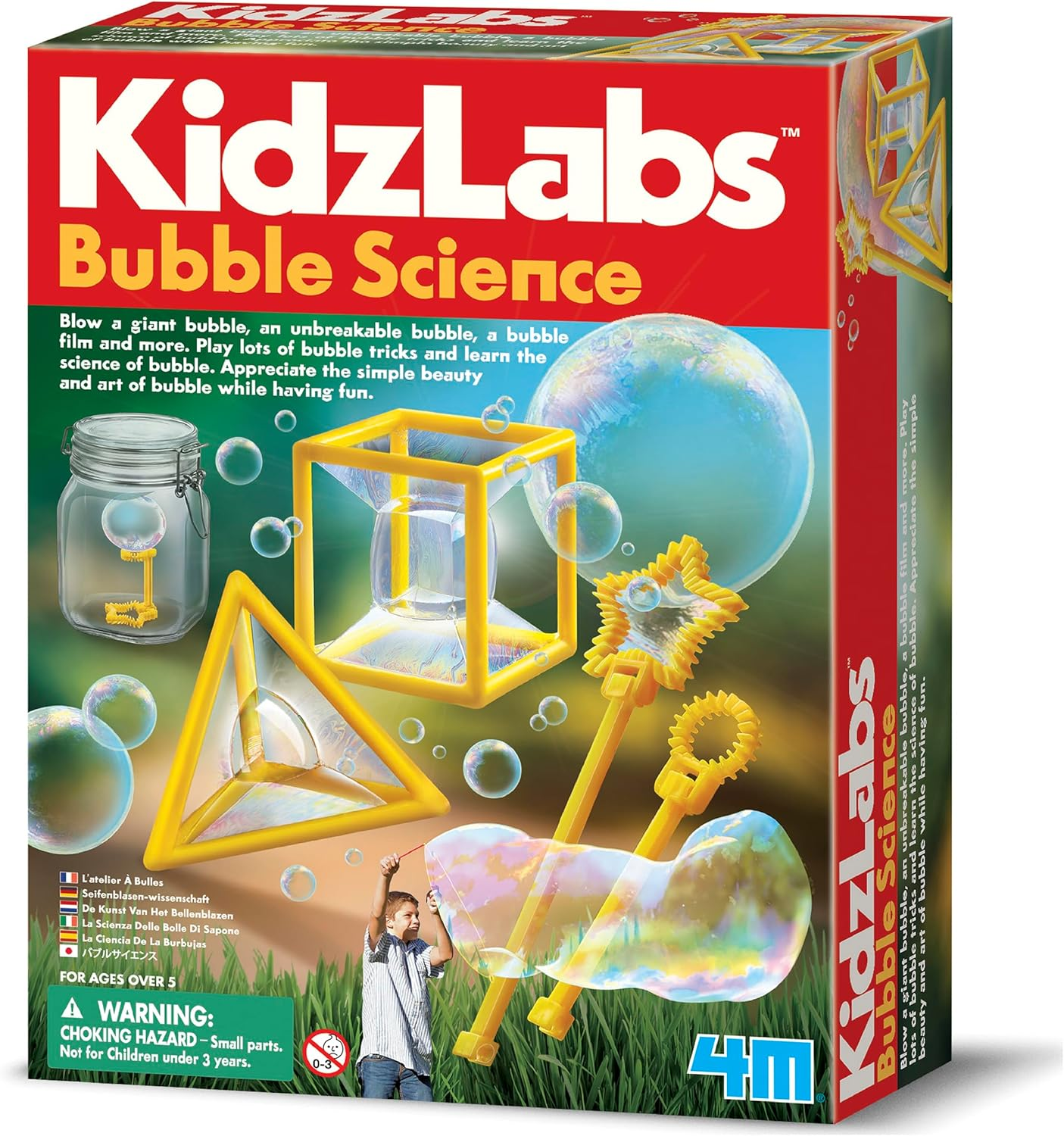 4M Kidzlabs Bubble Science, Create Giant Bubbles, Homemade Solution Recipe, Bubble Geometry and Sculptures, Uses Everyday Materials, Learn STEAM Principles image number 6