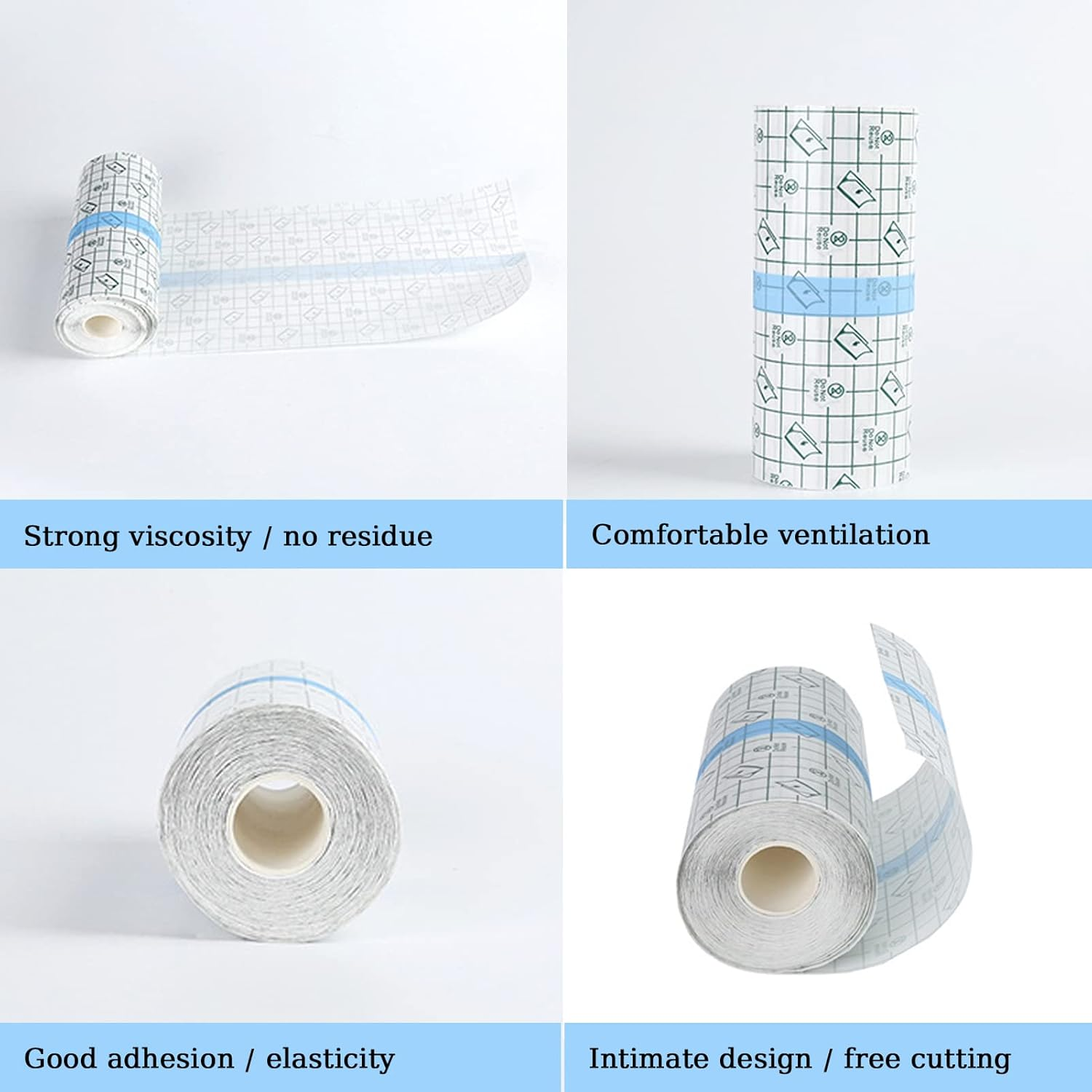 5 Cm X 10 M Waterproof Transparent Bandage,Betterjonny Rolls Transparent Dressing Tape Stretch Adhesive Dressing Tapes Tape for Swimming and Shower image number 5