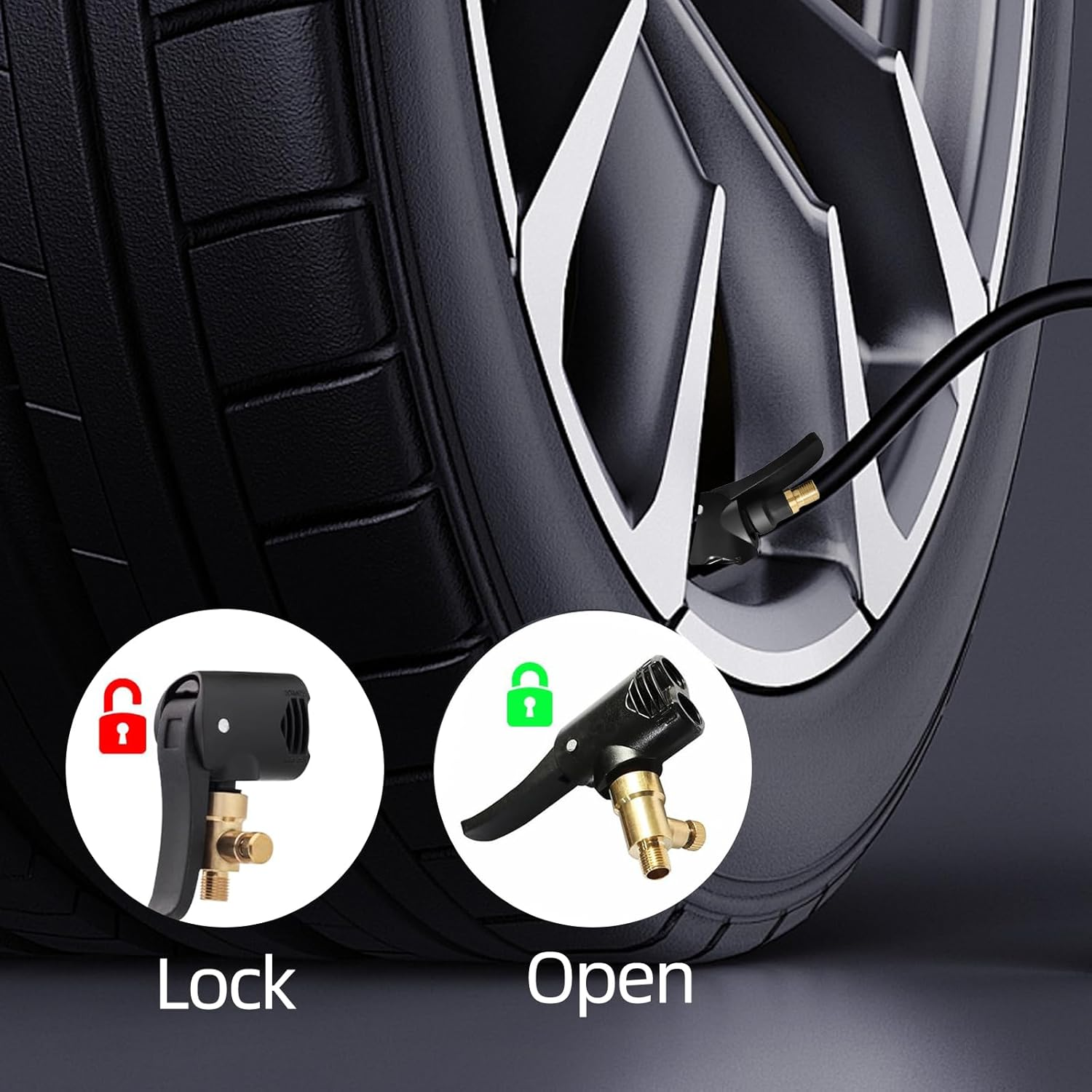 3Pack Double Bike Pump Head, Double Nozzle Bike Pump Adapter,Presta Valve Adapter, Suitable for Inflating Bicycles, Motorcycles and Cars image number 5