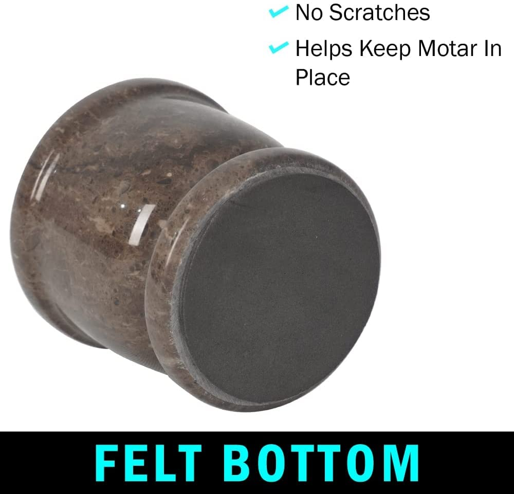 MARBLISS Radicaln Mortar & Pestle Set - Palm Size 2.5'' Portable Handmade Marble | Kitchen Accessories for Indian Spices Seasonings Set, Altar Supplies Grinding (Grey Oceanic) image number 2