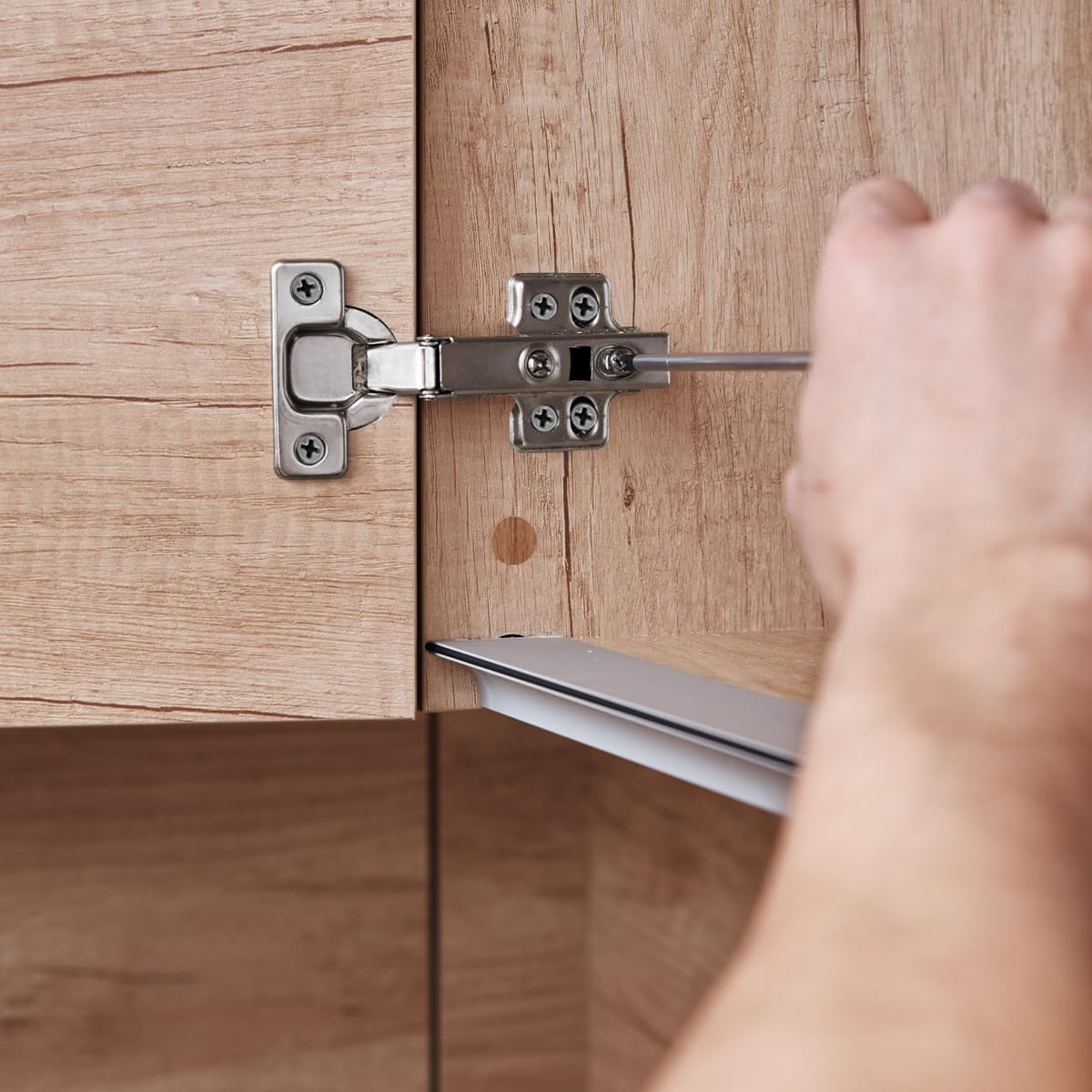 BEZANU Close Hinges, 4 PCS Kitchen Cabinet Hinges for Door, Wardrobe, Drawer (10.7 X 6.1Cm/4.21 X 2.4In)