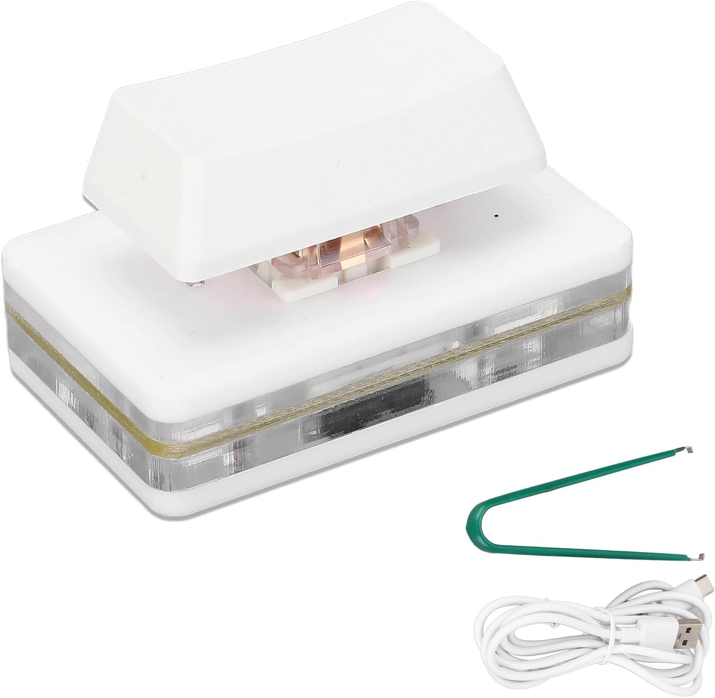 Programmable Macro PC Keyboard, USB Single Keyboard, OSU Hot Swap RGB Gaming Keypad with Red Switch, Type C Wired User Defined Single Buttons Mechanical Keyboard for Linux for OS