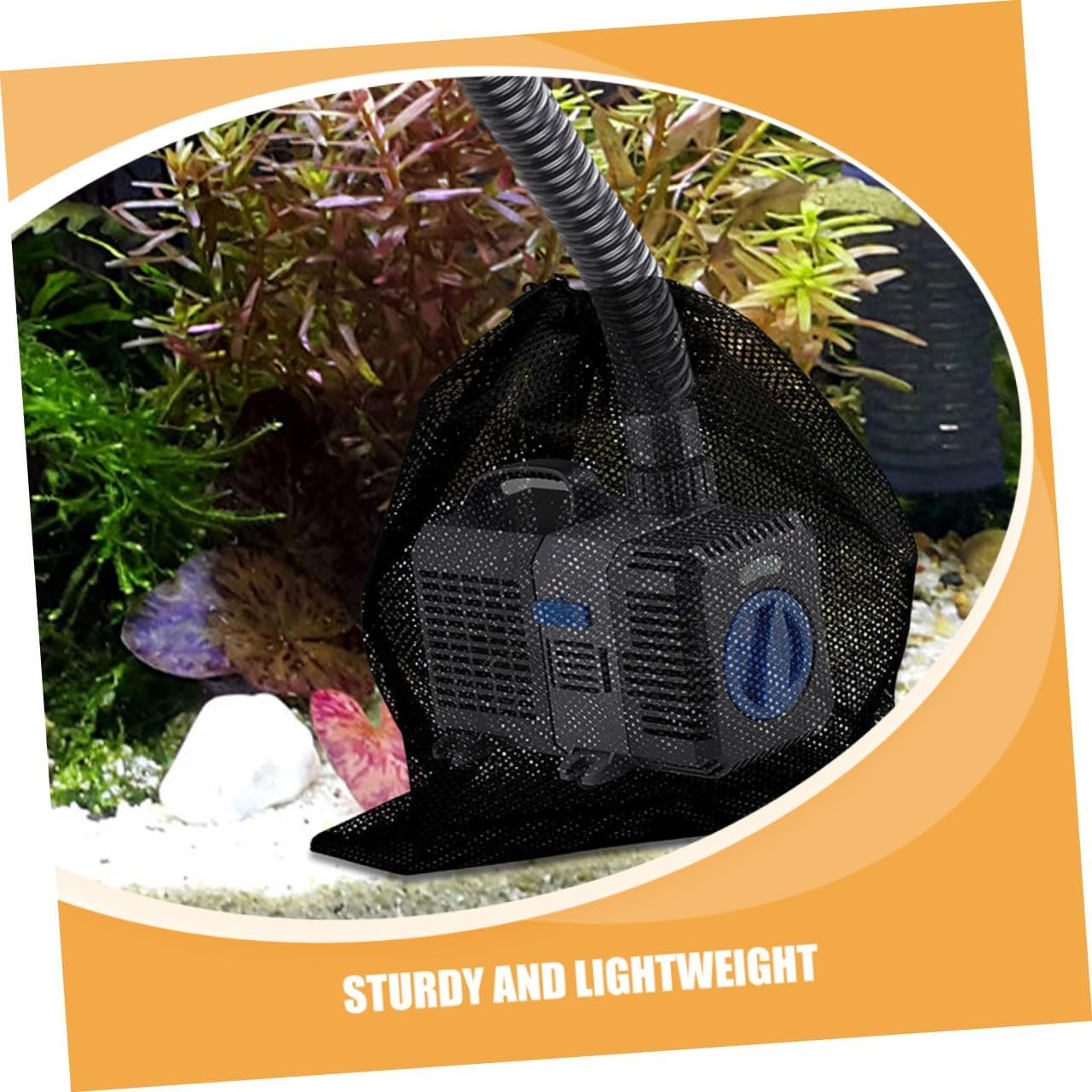 4Pcs Pump Barrier Mesh Bags with Drawstring Filter Bags for Swimming Pool Pumps Prevents Clogging Easy to Clean Suitable for Fish Tank image number 1