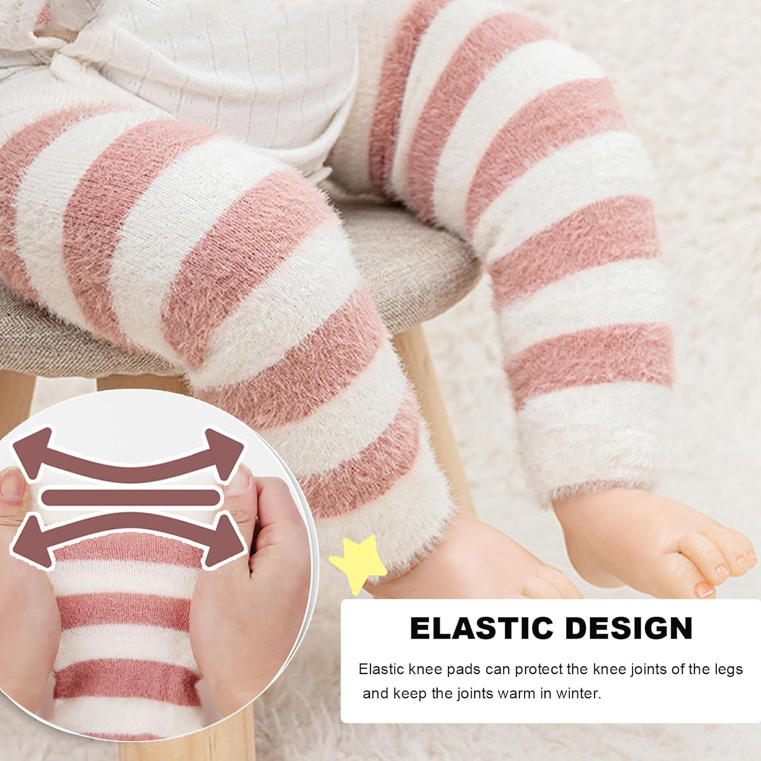 MOMSMENU Baby Leggings Winter Infant Leg Warmers 3-24 Months for Kids Boys Girls 5 Pairs image number 2