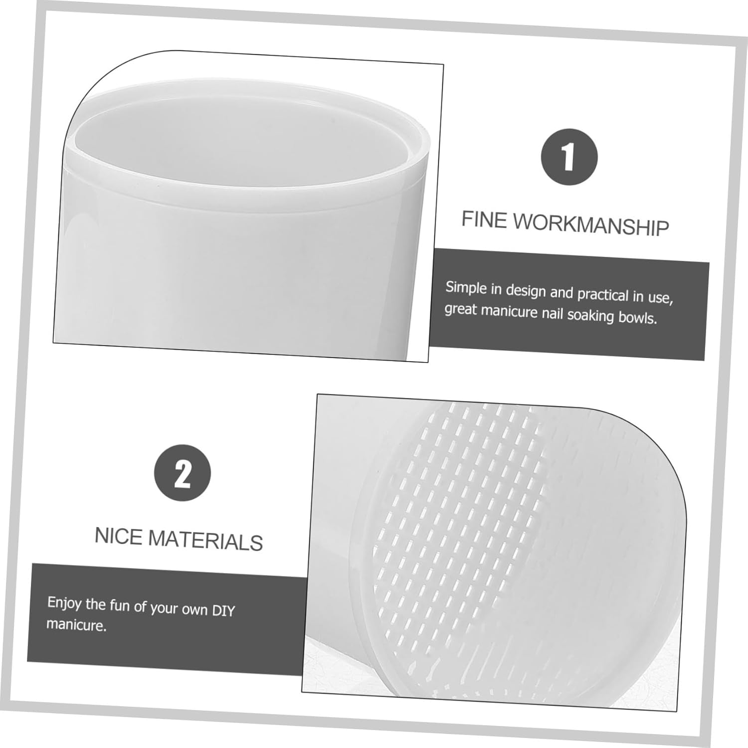 CANIGHT Plastic Nail Tool Cleaning Box Detachable Lid Tray Multipurpose Manicure Tool Soaking Case image number 3