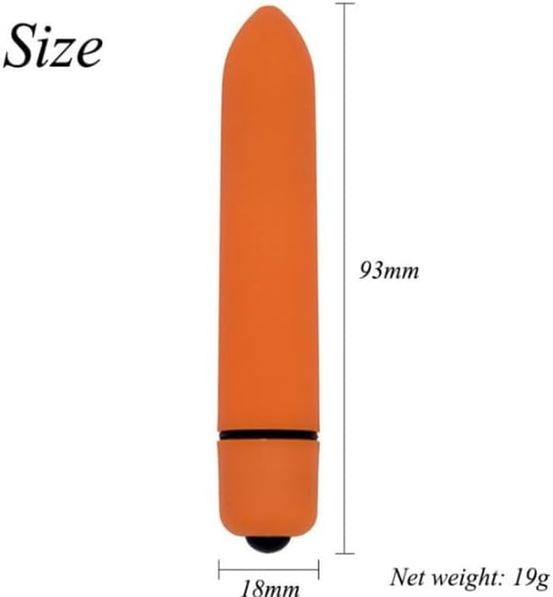Mini 10-Speed Powerful Electric Bullet Tool Handheld Portable Personal Bullet Massage Stick Female Pleasure Silent Waterproof Bullet Setting Powerful Mini Stick Muscle Foot Massage Tool (Orange) image number 2