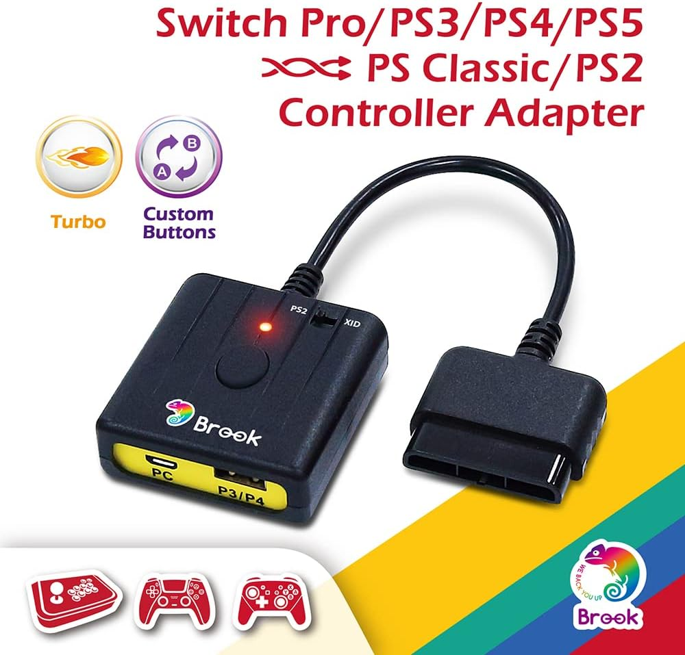 Brook Super Converter Adapter Compatible for PS3/PS4 to PS2 Controller Adapter Use PS3/PS4 Gamepad or Arcade Stick on PS2 image number 4