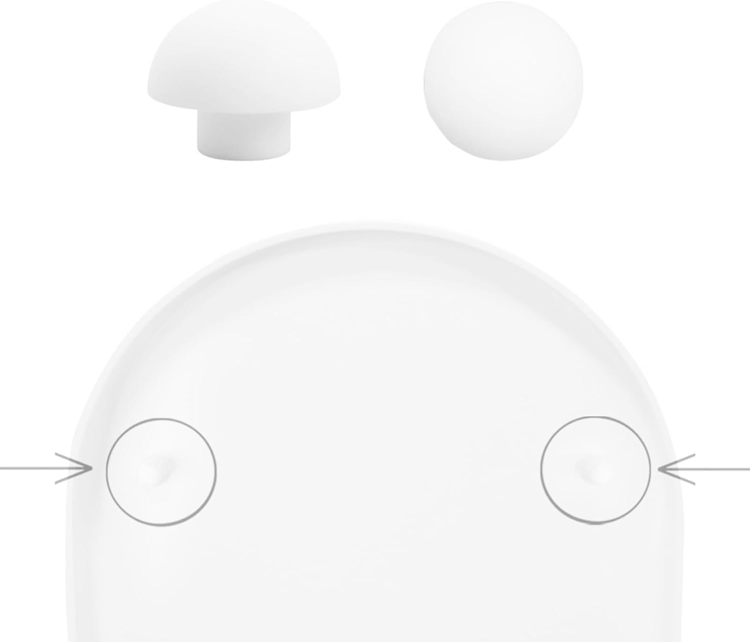 6 Pieces Buffer Toilet Seat, Toilet Seat Buffer, Toilet Lid Buffer, Toilet Lid Stopper, Spacer for Toilet Seat Damper, Toilet Seat Cover Buffer for Toilet Seat, for Home, Office, Hotel (White) image number 2