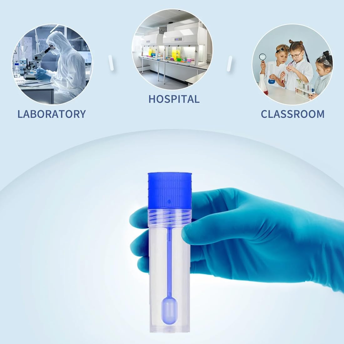 NHPY Pack of 30 Chair Sample Tubes, 15 Ml Tao Pipe, Fecal Sample Tubes Dog and Cat, Chair Tube with Spoon, Chair Sample Collection Aid, Examination Tube for Pets for Testing image number 1