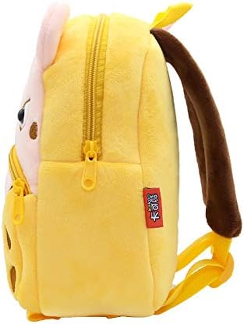 KISSOURBABY Zoo Toddler Kids Backpacks Cute Plush Animal Backpacks for Girls - Black Cat image number 6