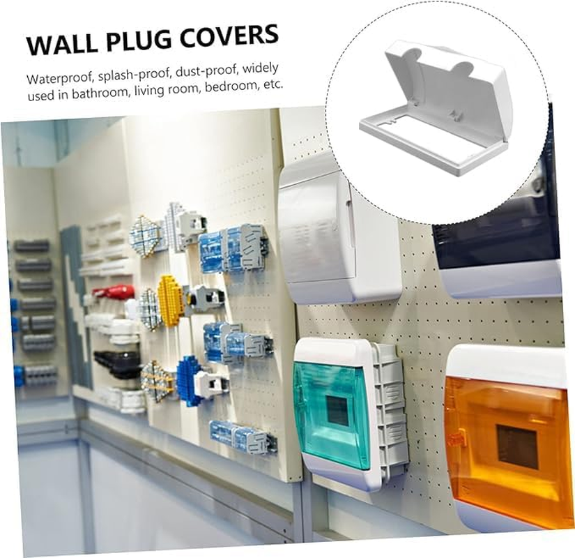 2Pcs Weatherproof in Use Outlet Cover Plug Receptacle Protector for Retrofit Siding Construction White 86 Type image number 4