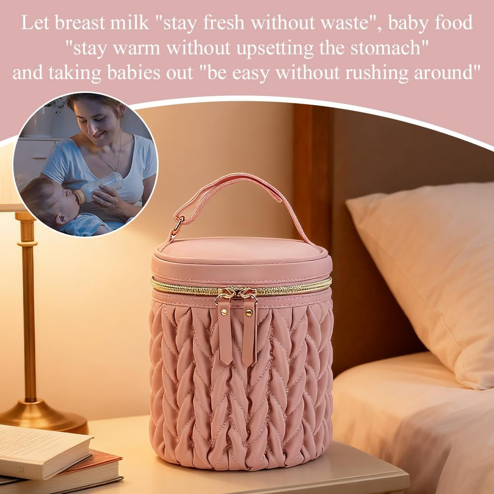 Milk Cooler Bag, Insulated Milk Bottle Bag, Portable Thermal Bottles Case,Fresh-Keeping Tote Bags,Beverage Cooler Cases,Bottled Drinks Storage Container, for Insulating image number 2