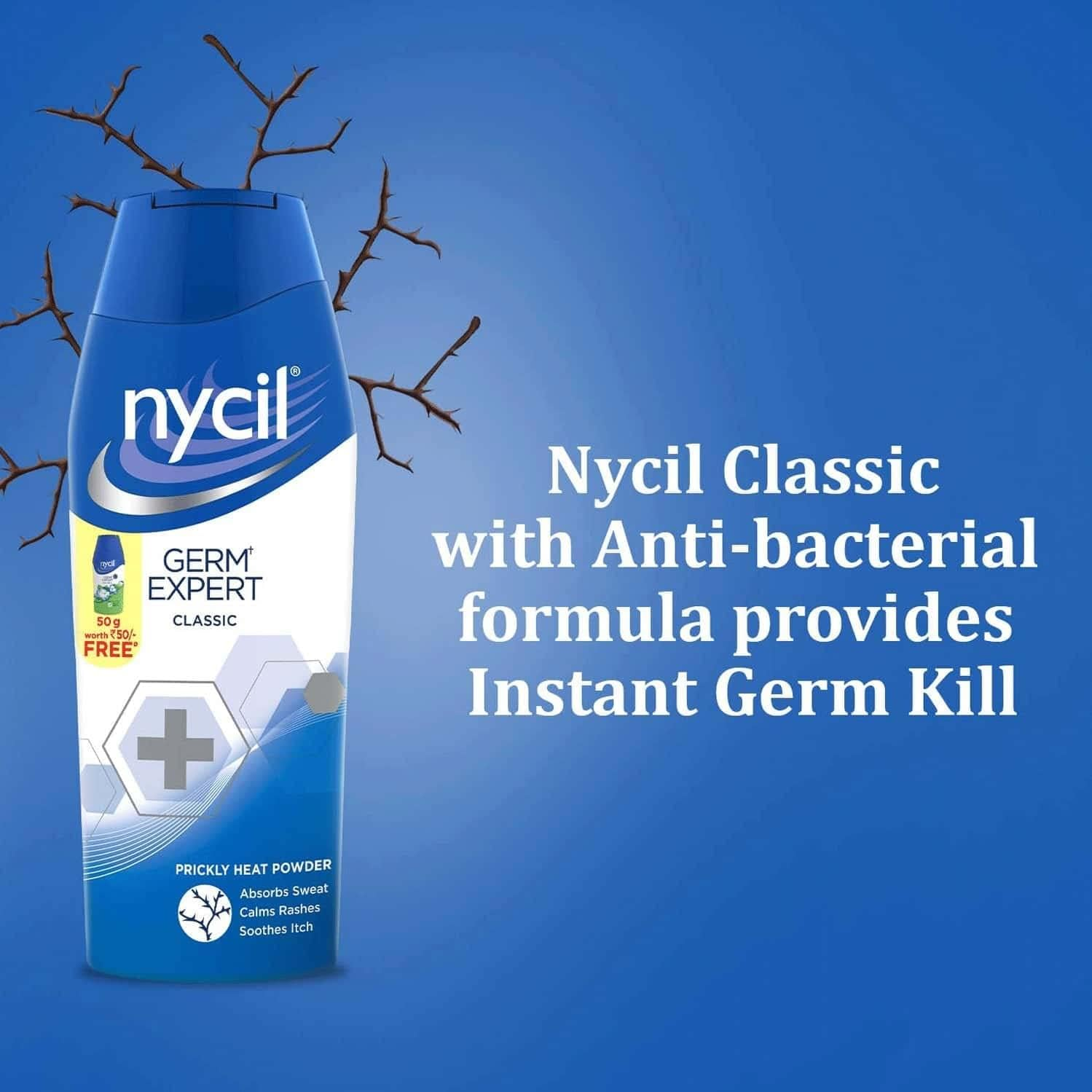 Nycil Classic Cool Prickly Heat Talcum Powder,Offer 150Gm+Nycil Powder Free 50Gm-Northwoods image number 2
